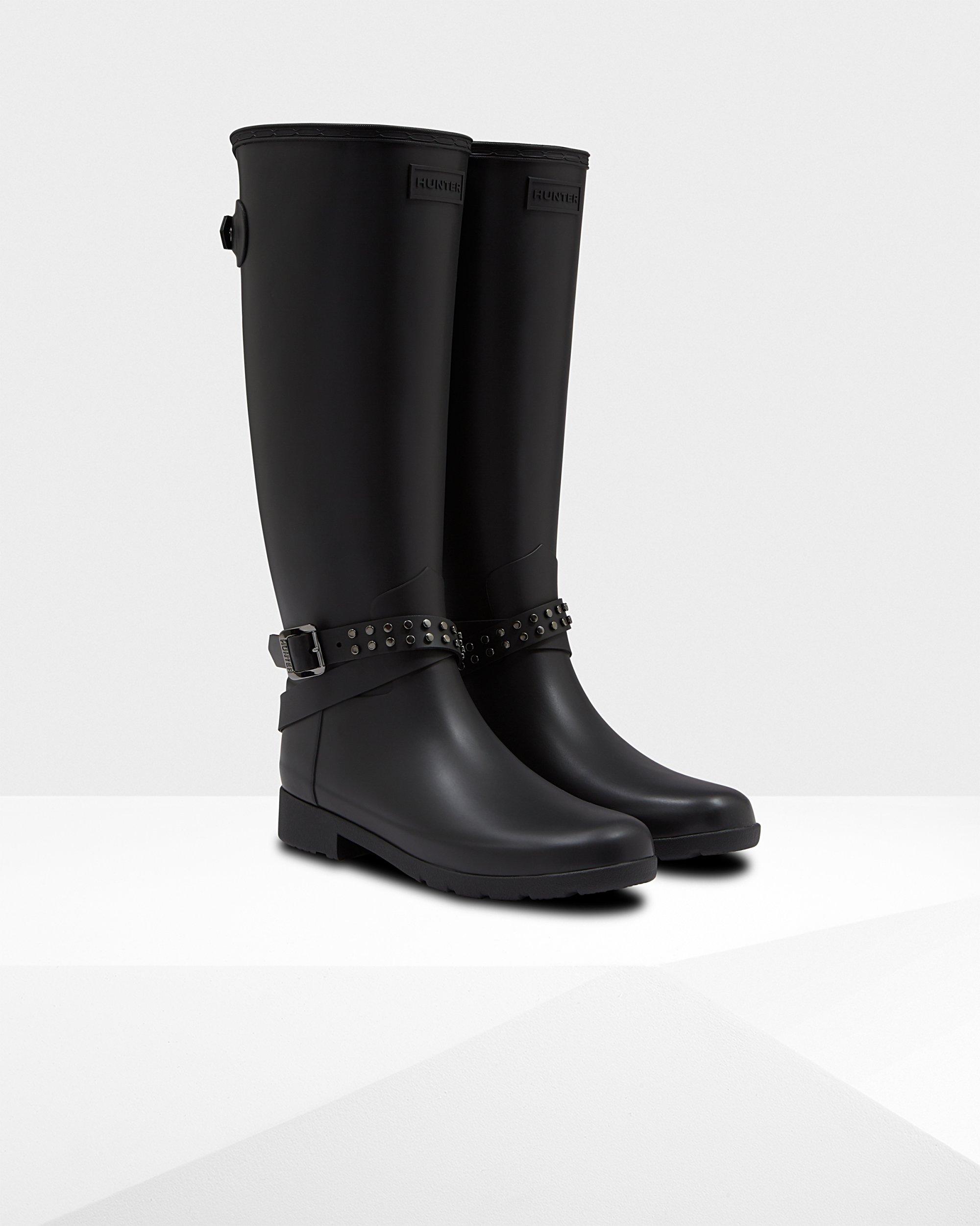 hunter studded rain boots