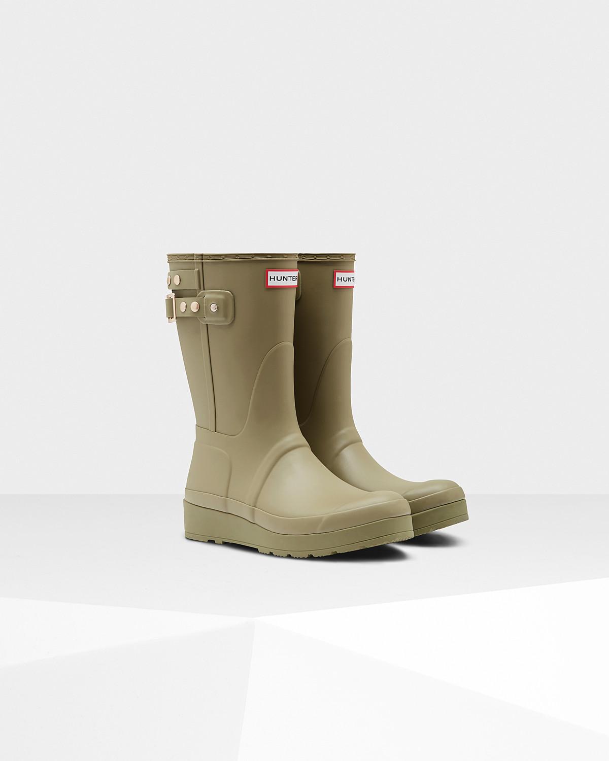 hunter short wedge rain boots