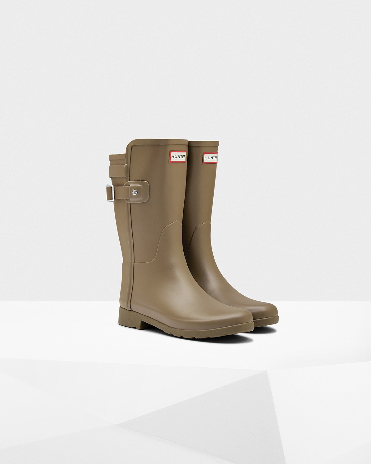 Original Refined Hidden Wedge Wellies Womens Hunter Original Refined Back  Strap Short Wellington Snow