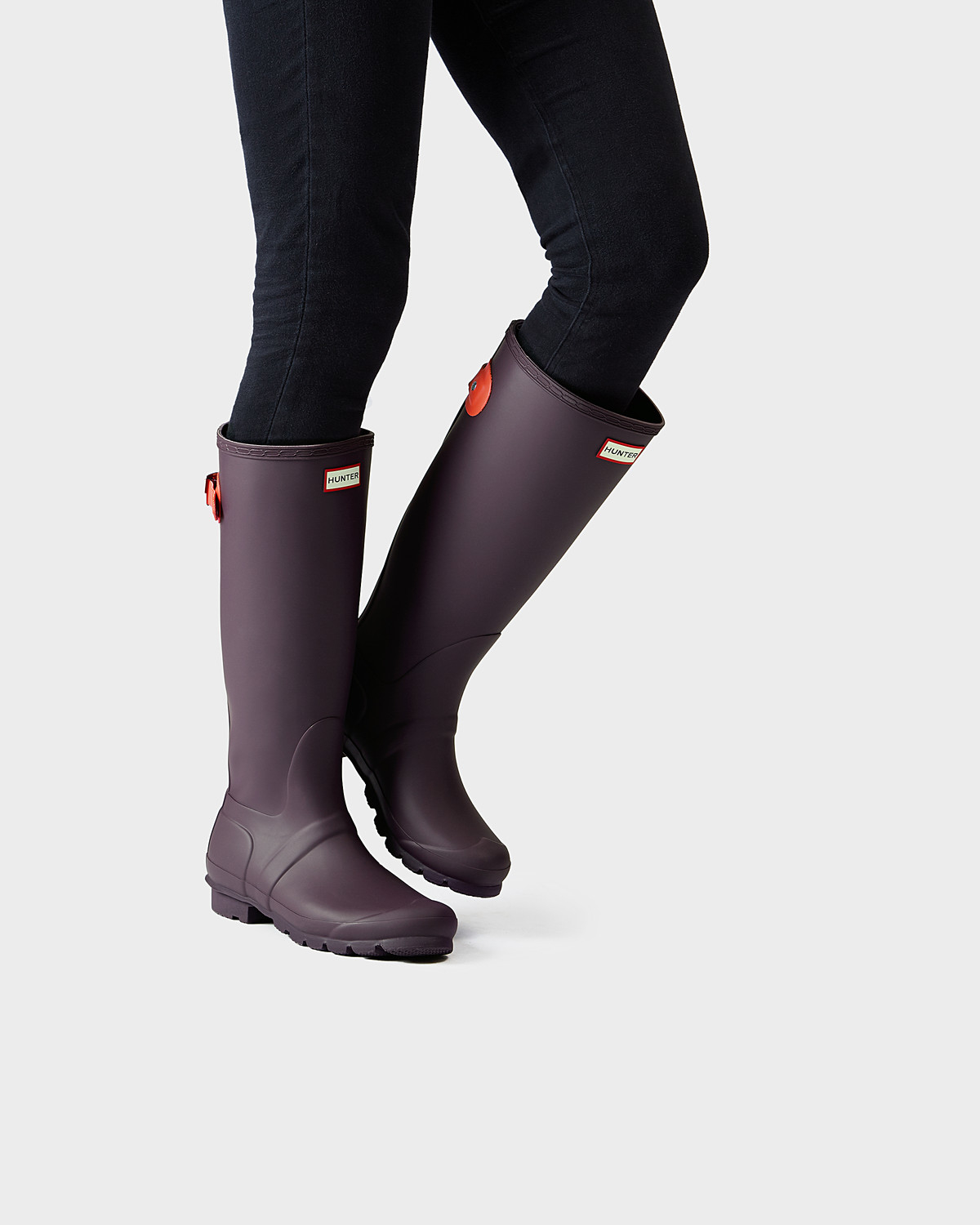 hunter women's original tall back adjustable wellington boots