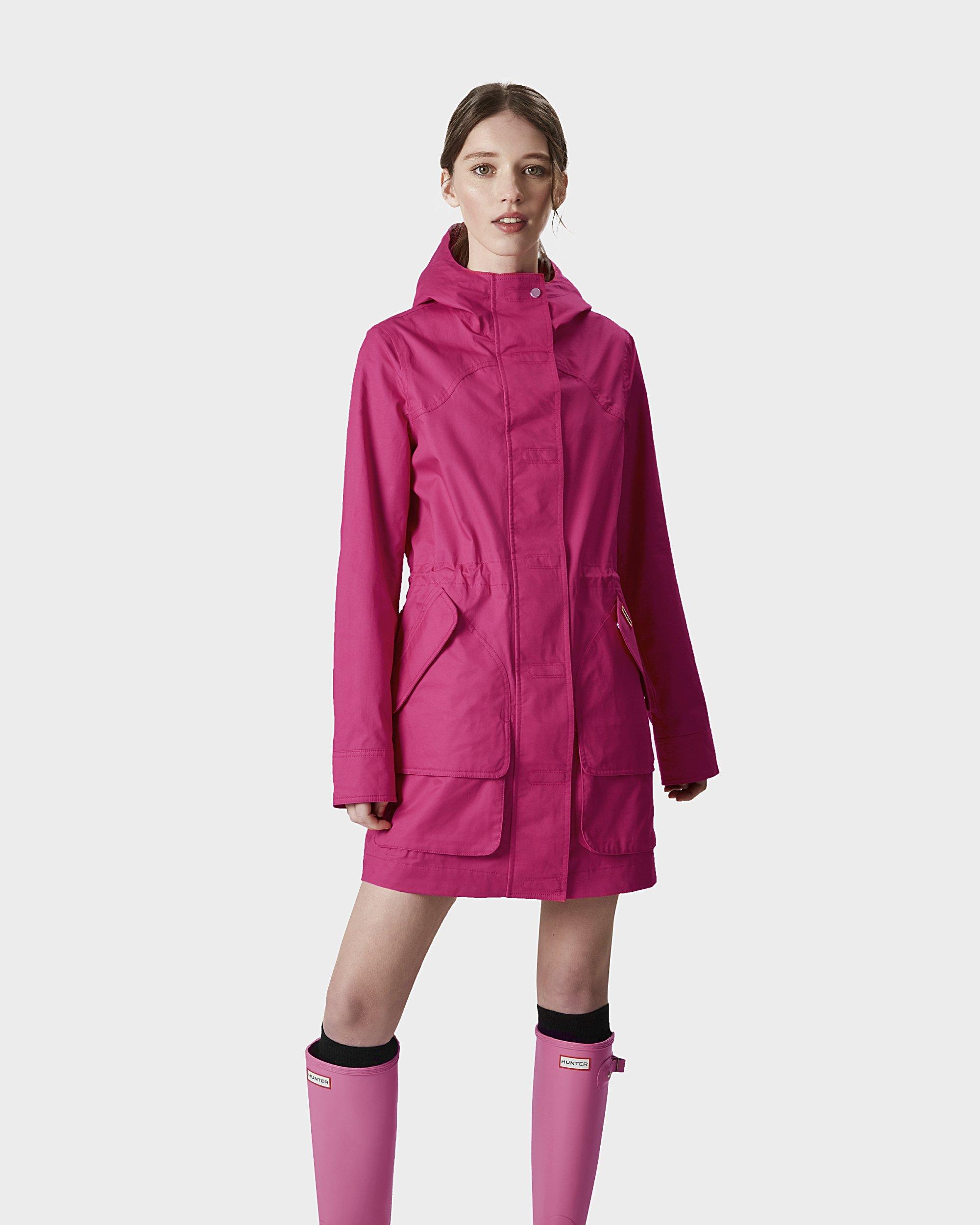 HUNTER Women's Original Waterproof Cotton Hunting Coat in Bright Pink (Pink) Lyst