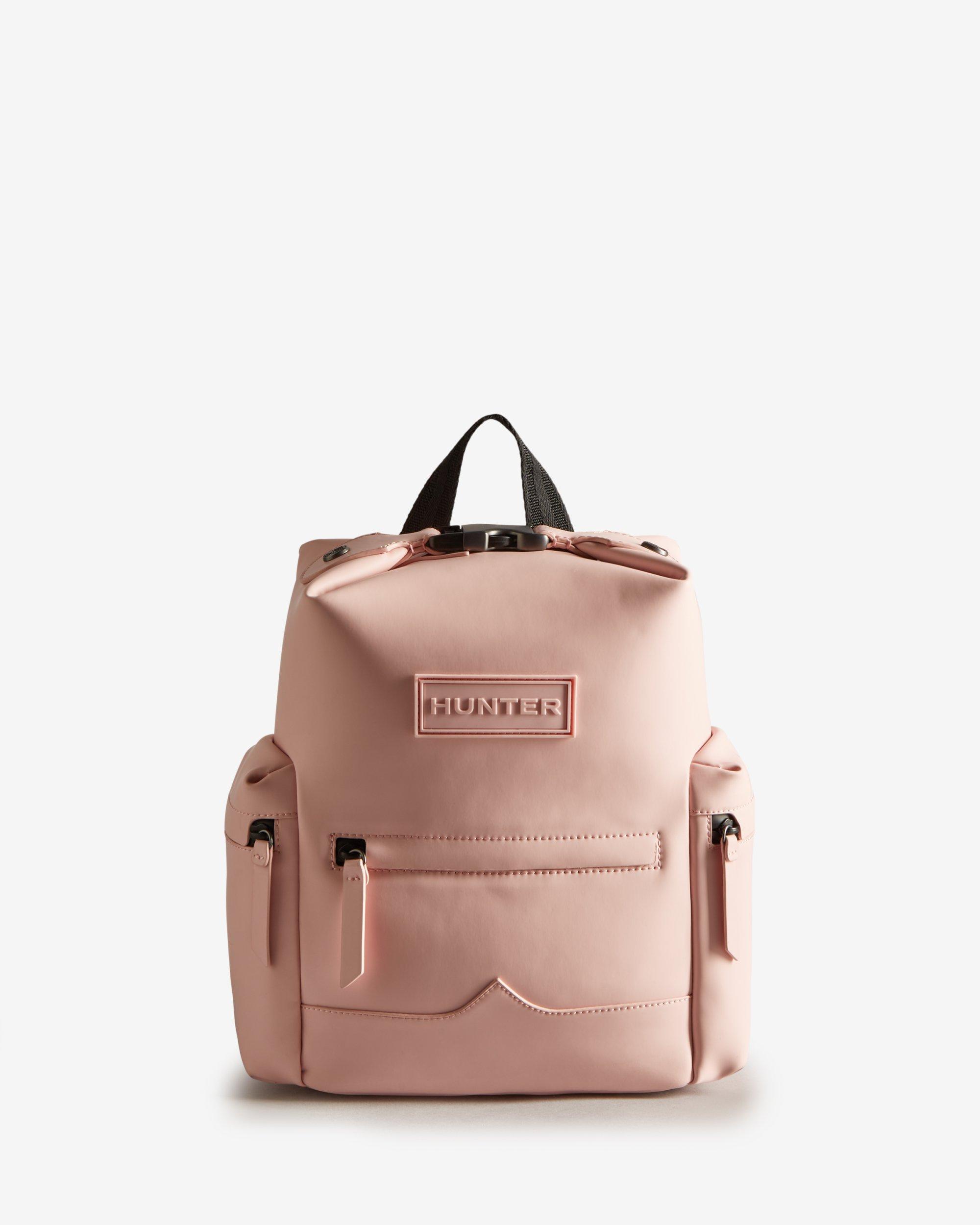 HUNTER Mini Top Clip Backpack - Rubberised Leather in Pink | Lyst