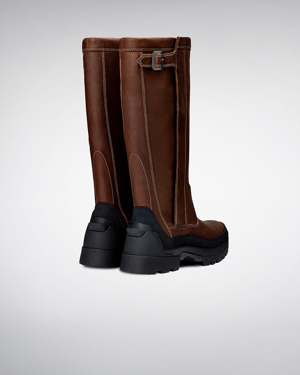 leather hunter boots