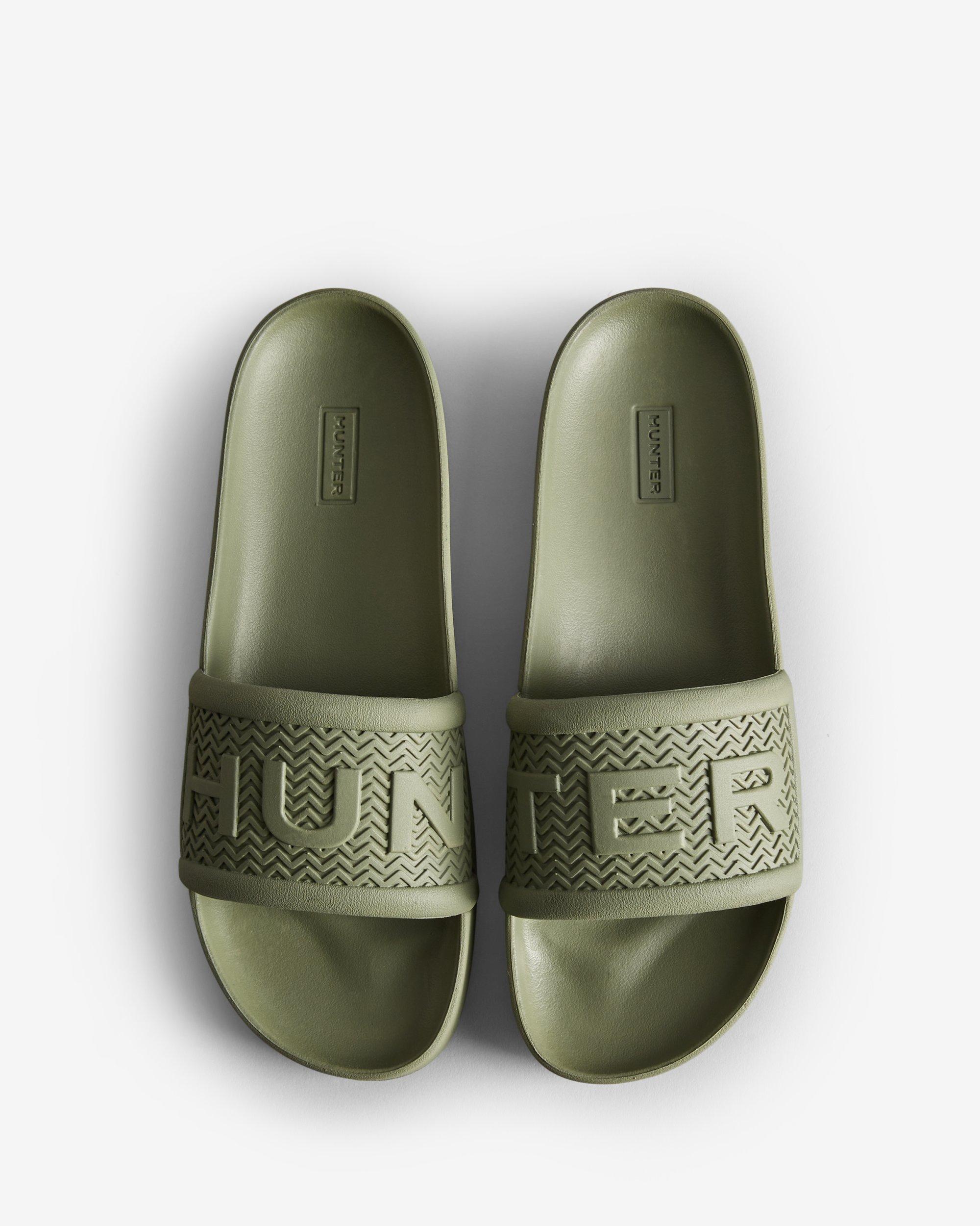 hunter green slides