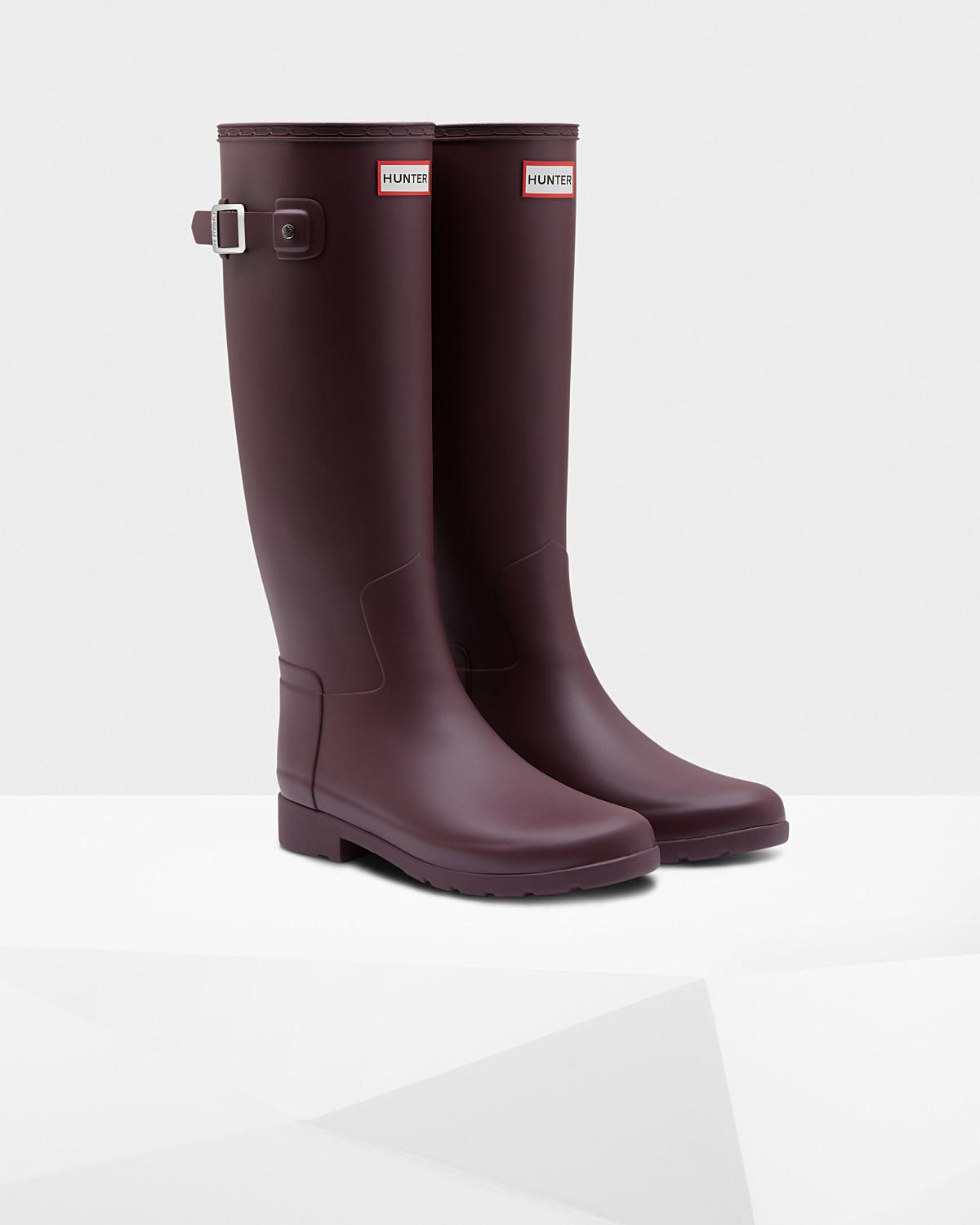 oxblood hunter boots