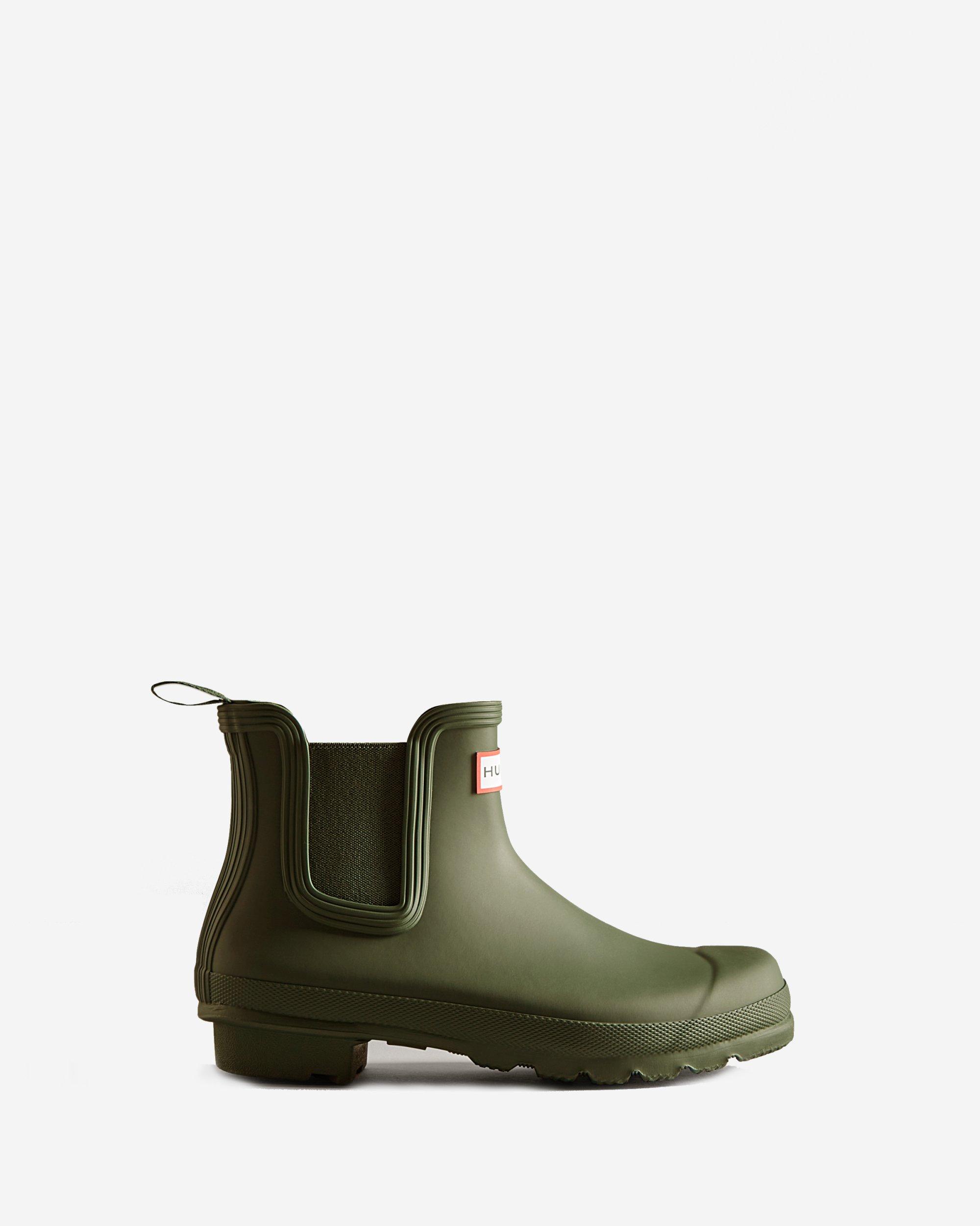 HUNTER Women's Original Chelsea Boots Olive Leaf in Green | Lyst