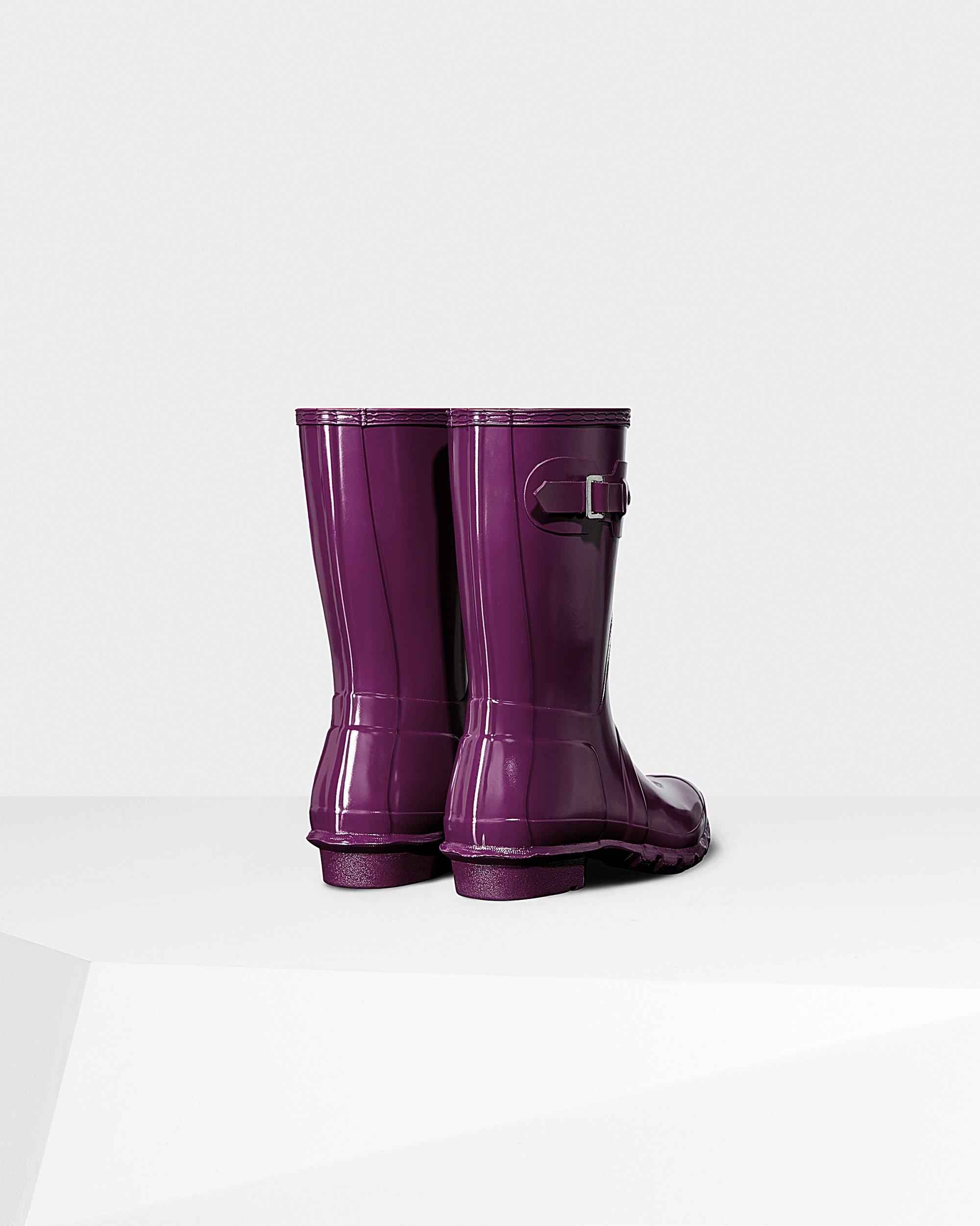 short gloss hunter boots