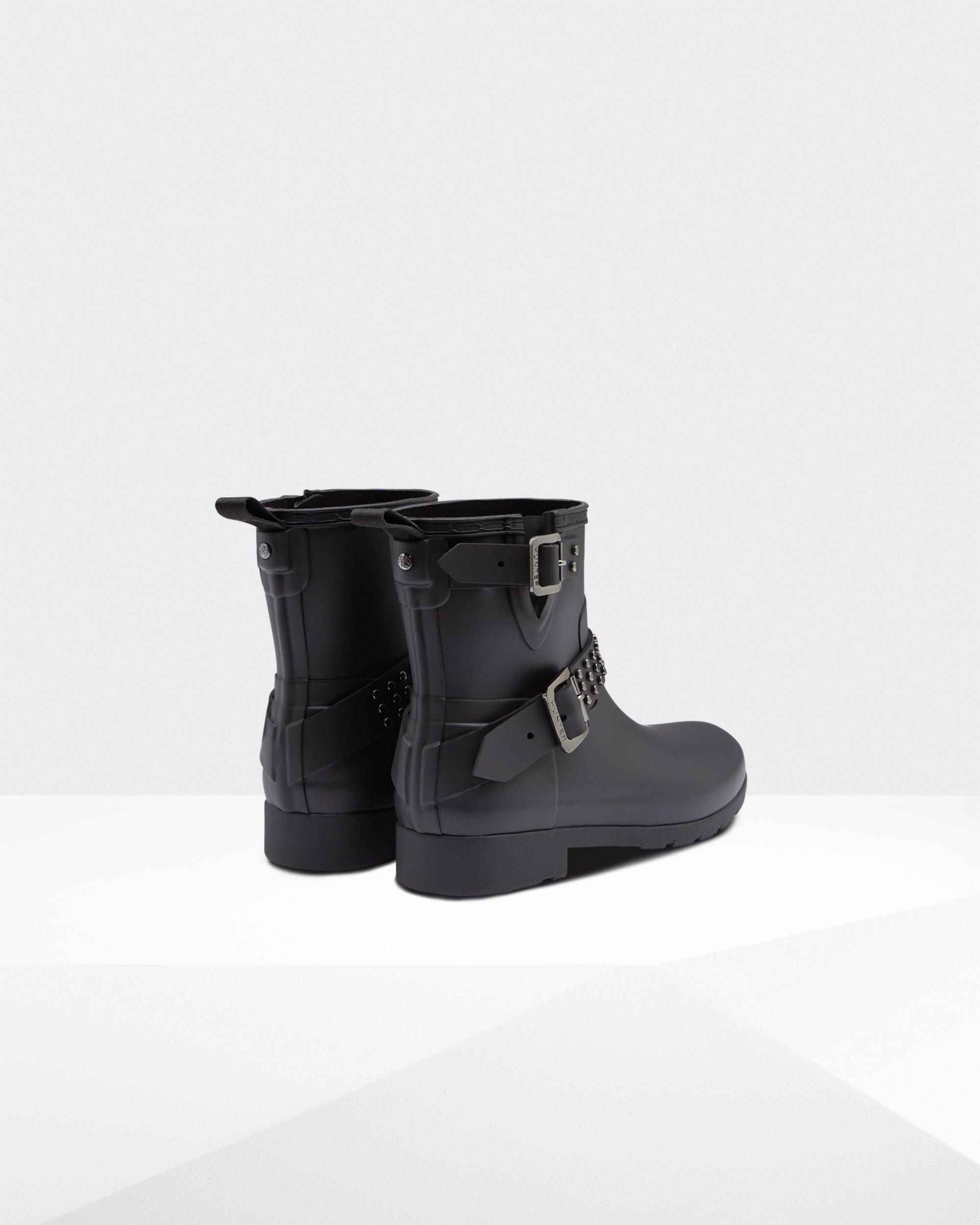 women's refined studded biker boots