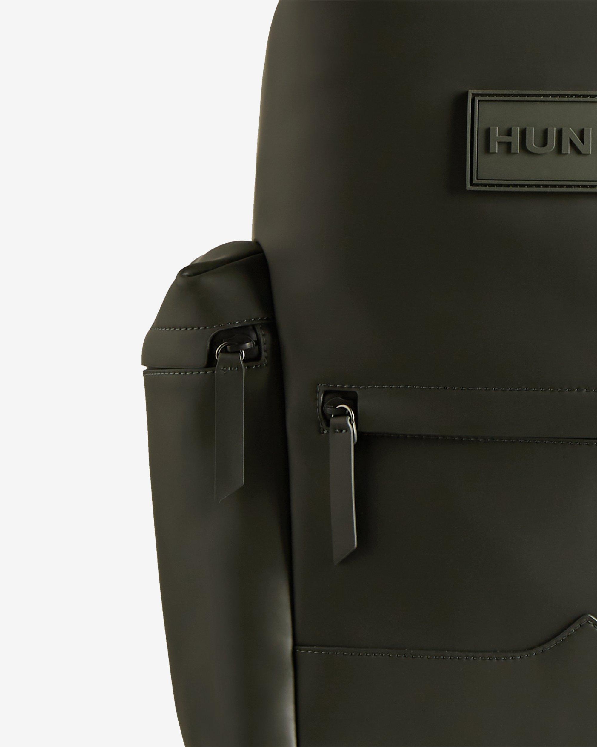rubberised leather backpack