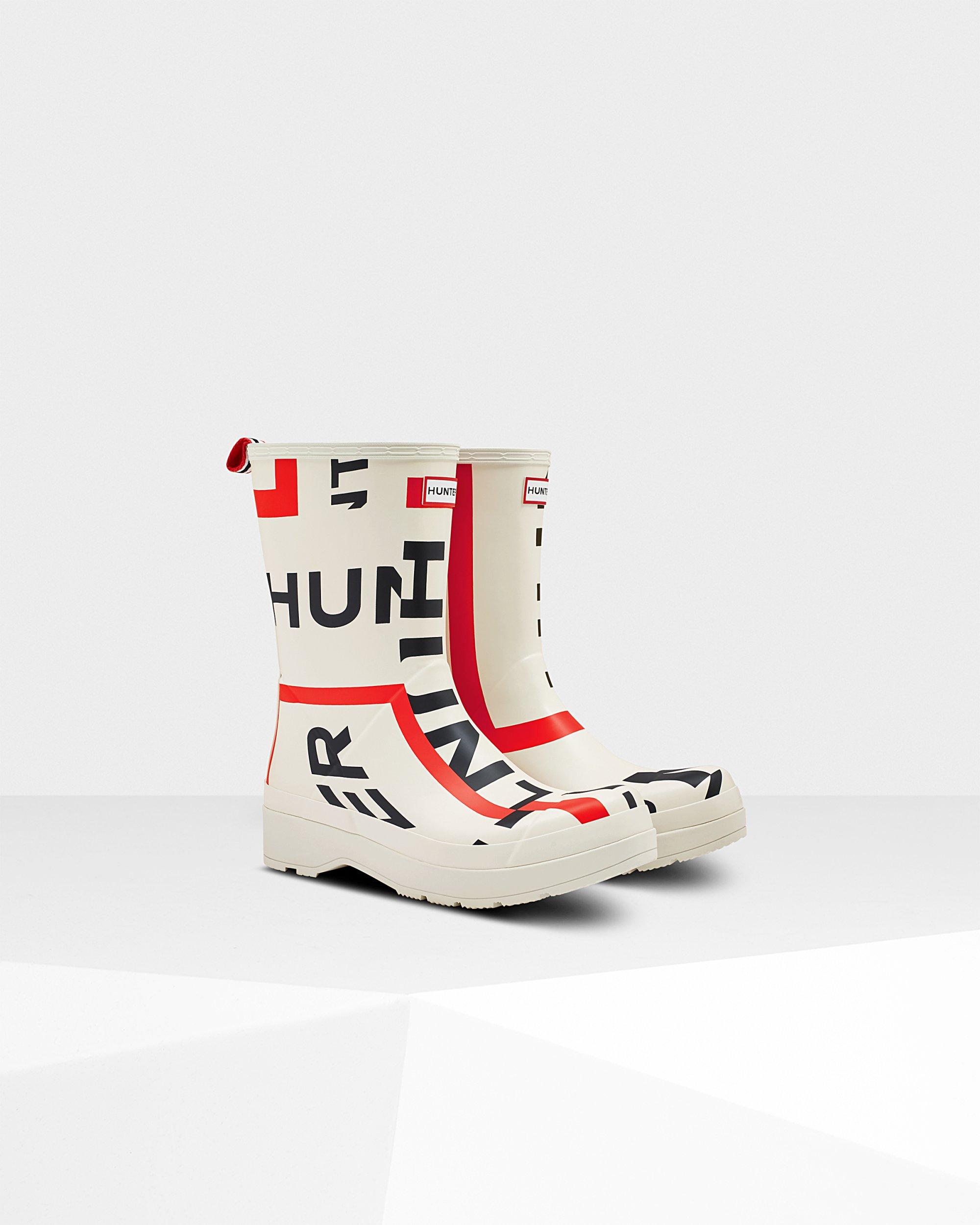 hunter exploded logo rain boots