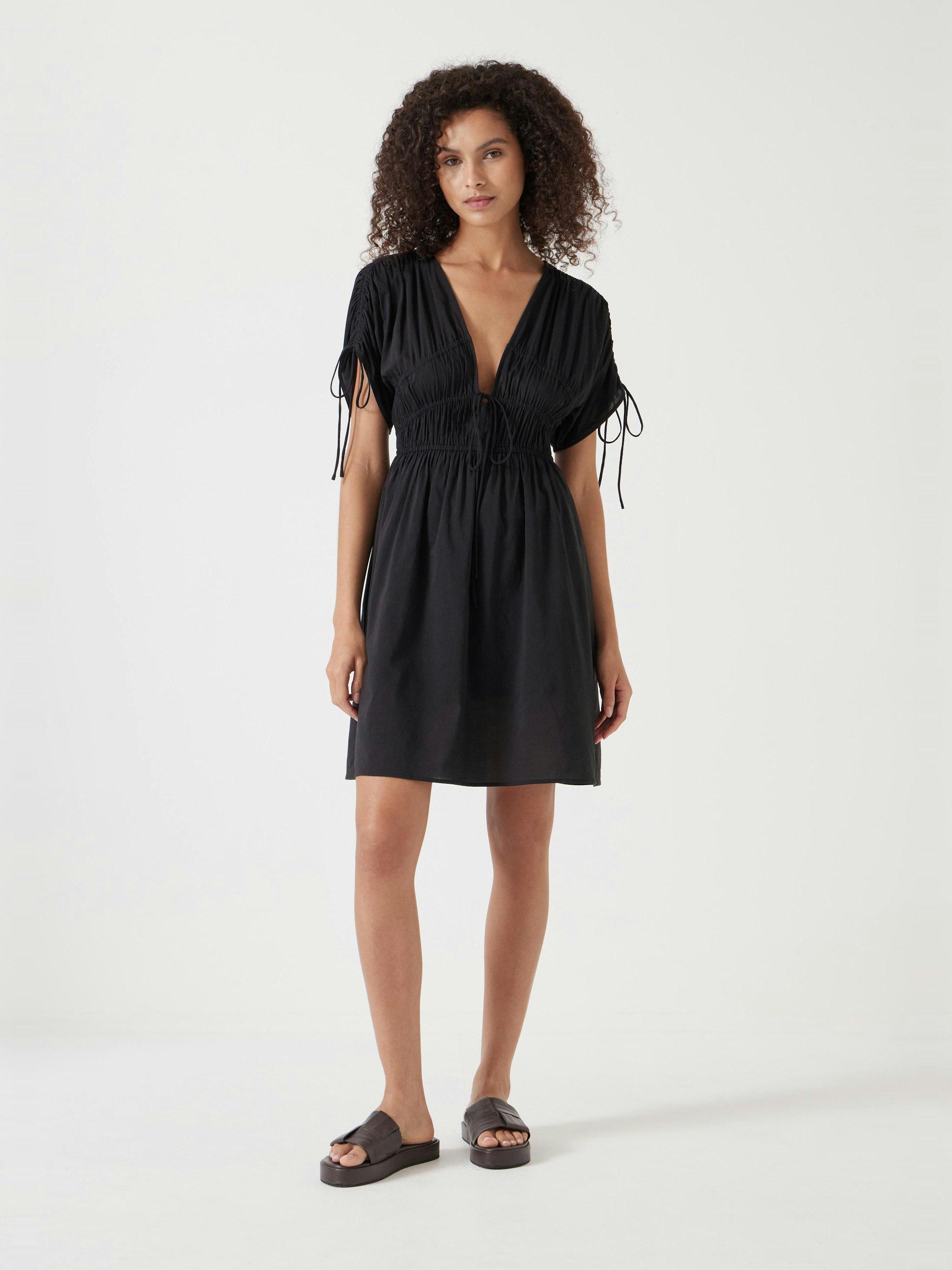 black beach dress uk Sherri Hill Fringe Halter Beaded Dress 56387 main image 0
