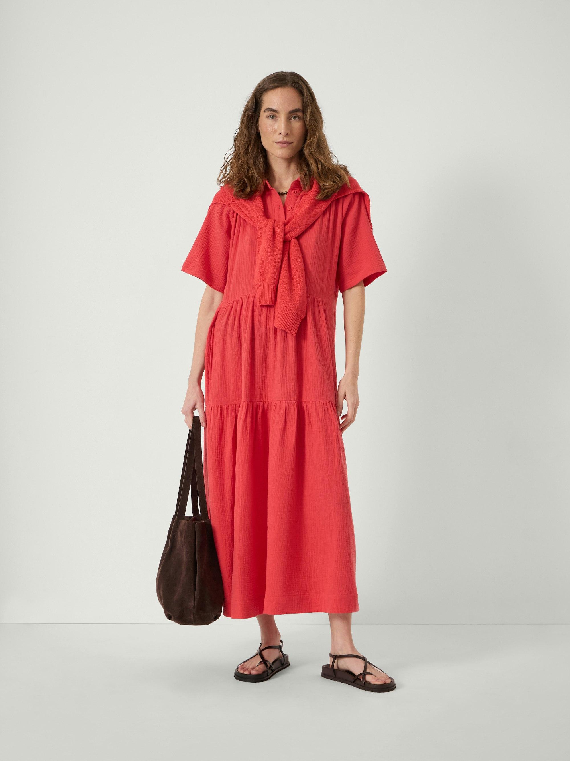 strapless open back dress Red Long Sleeve Shirt Dress With Elasticated Waist – AX Paris