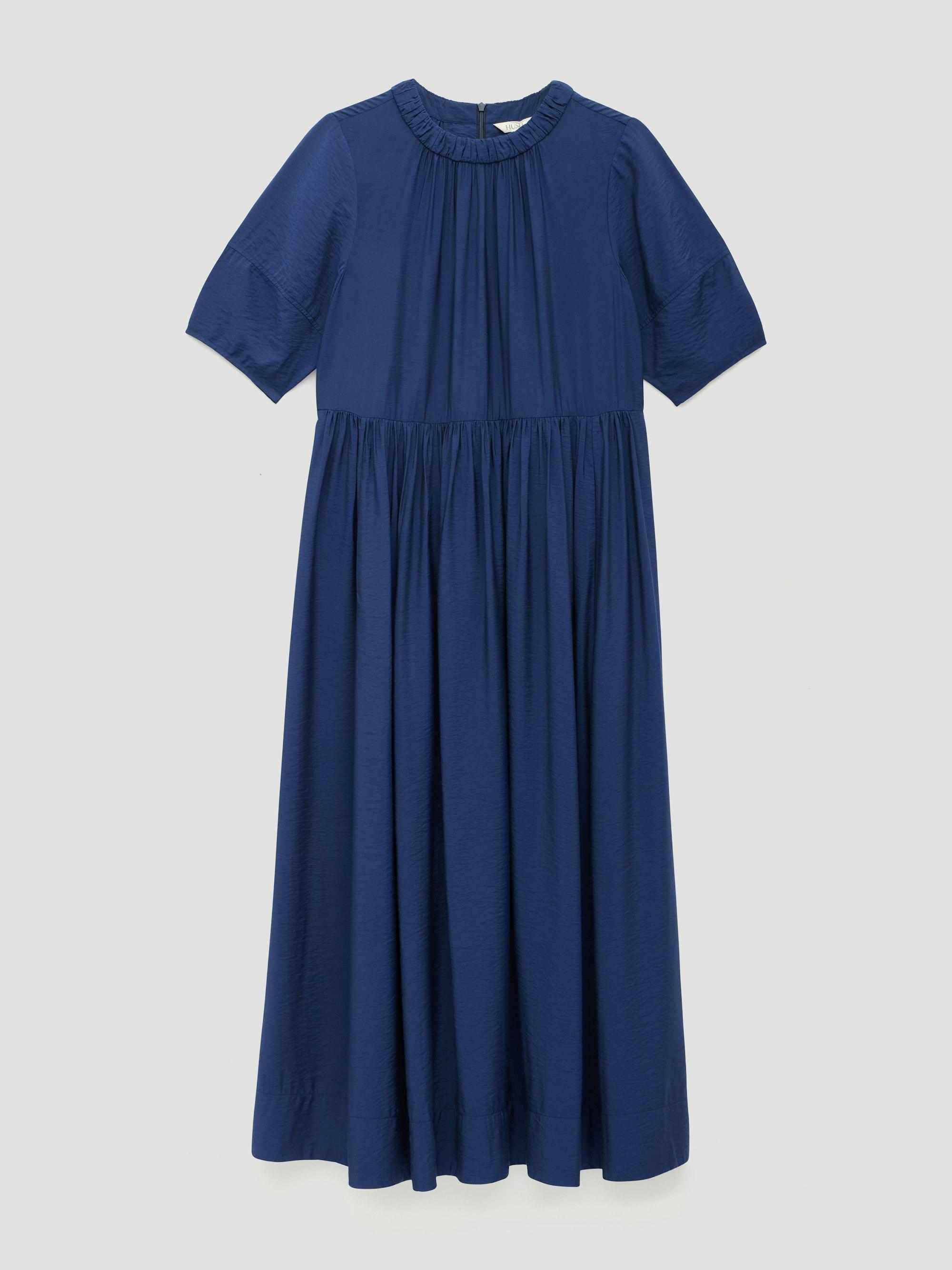 sachin and babi light blue dress Women Long Sleeve O-Neck Short Dress Fashion Flowy Mini A-Line Dress High  Waist Casual Dress Loose Fit Babydoll Dress Black L main image 1