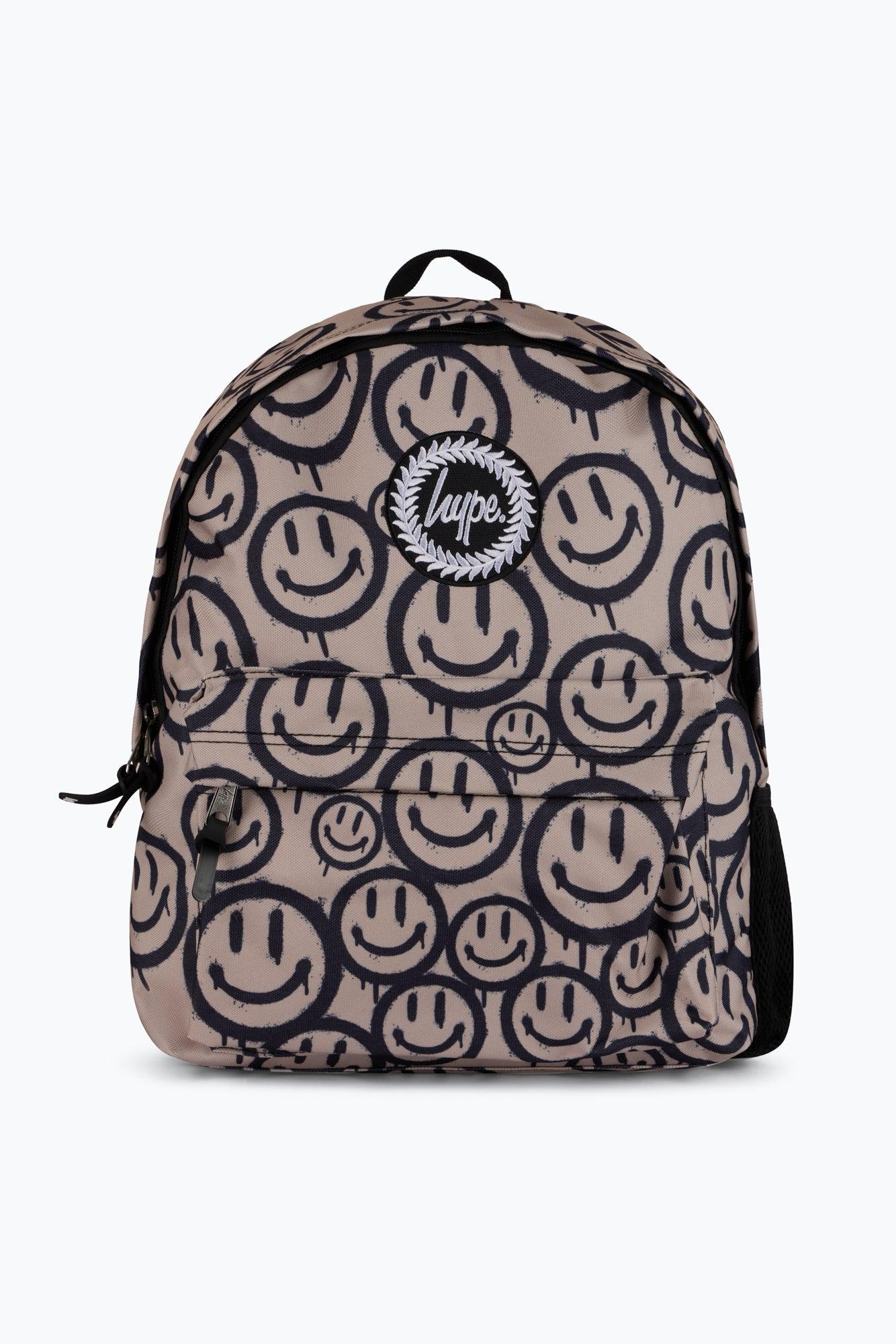 Hype Hype Drip Smiley Backpack in Grey Lyst UK