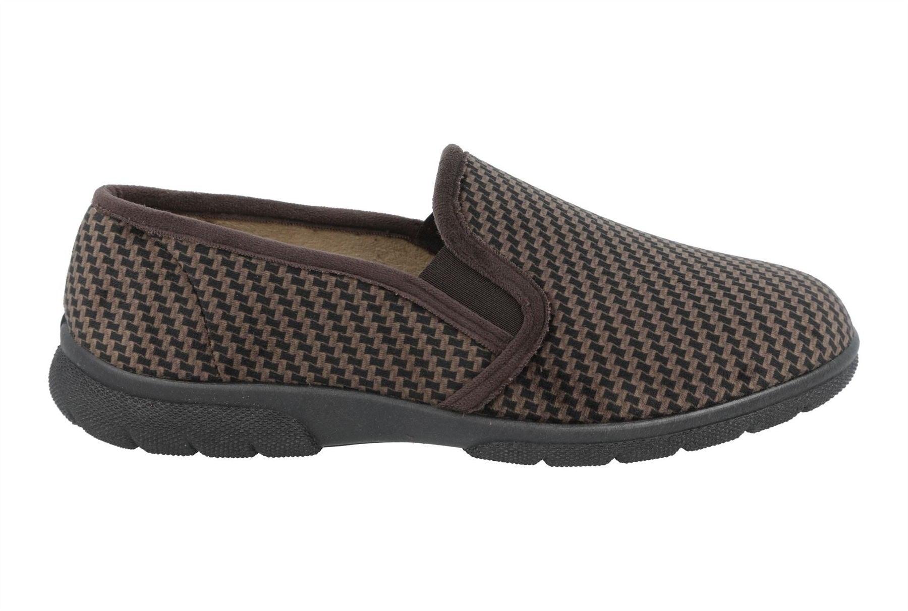 DB Shoes 's Wide Fit Db Glen Slippers in Black for Men | Lyst