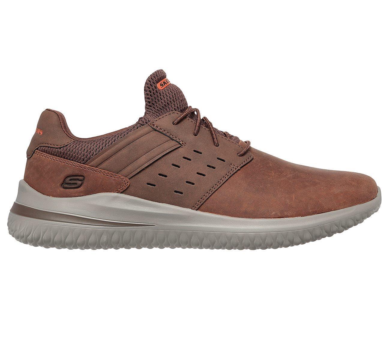 Skechers S Wide Fit Street Wear Delson 3.0 210308 Luxury Walking Trainers  in Brown for Men | Lyst