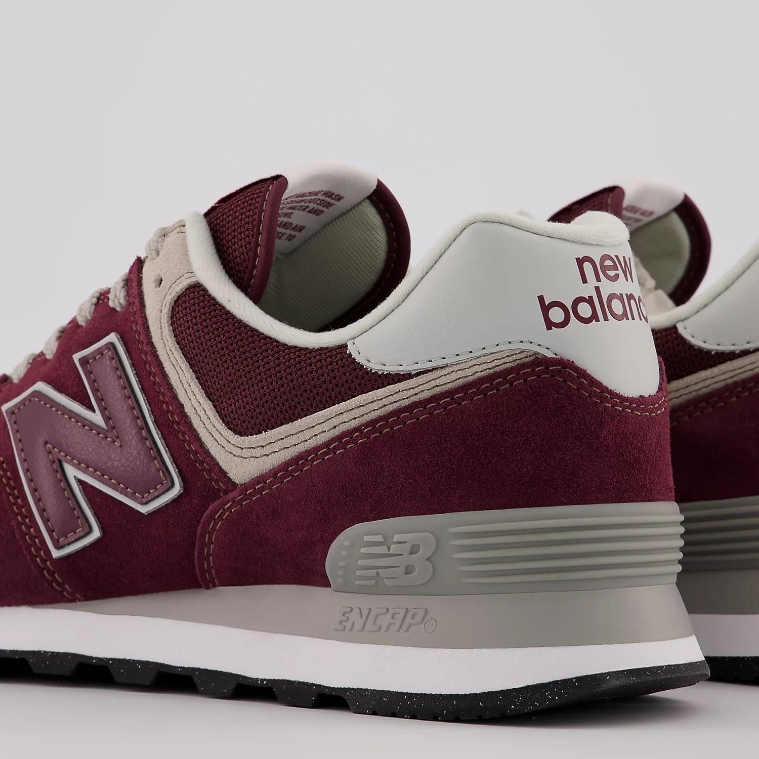 New Balance 's Wide Fit Ml574evm Running Trainers - Exclusive -  Burgundy/white in Purple | Lyst