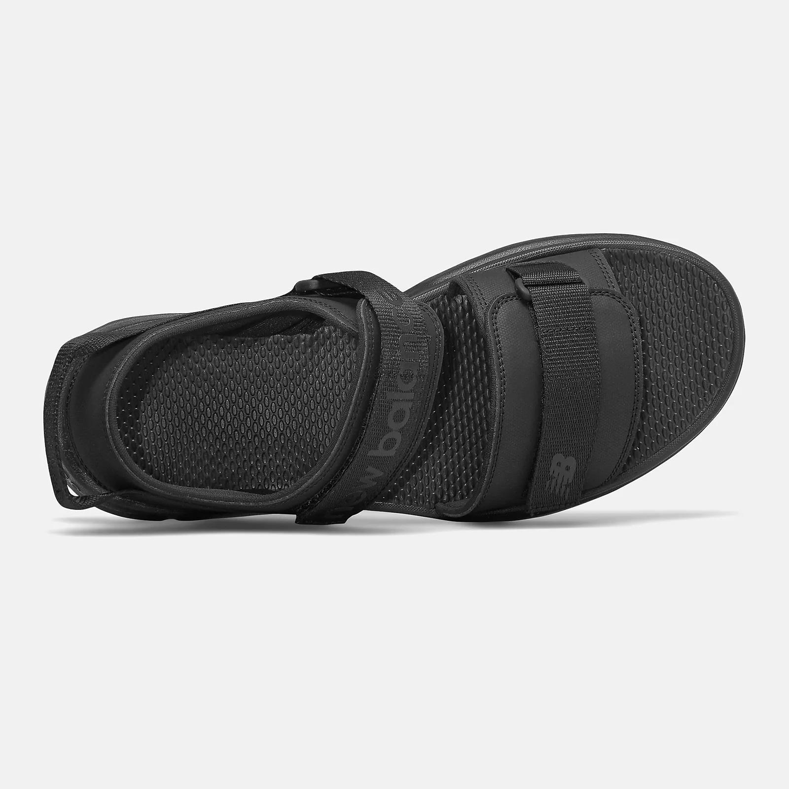 New Balance Leather S Wide Fit Sua250k1 Sandals in Black - Lyst
