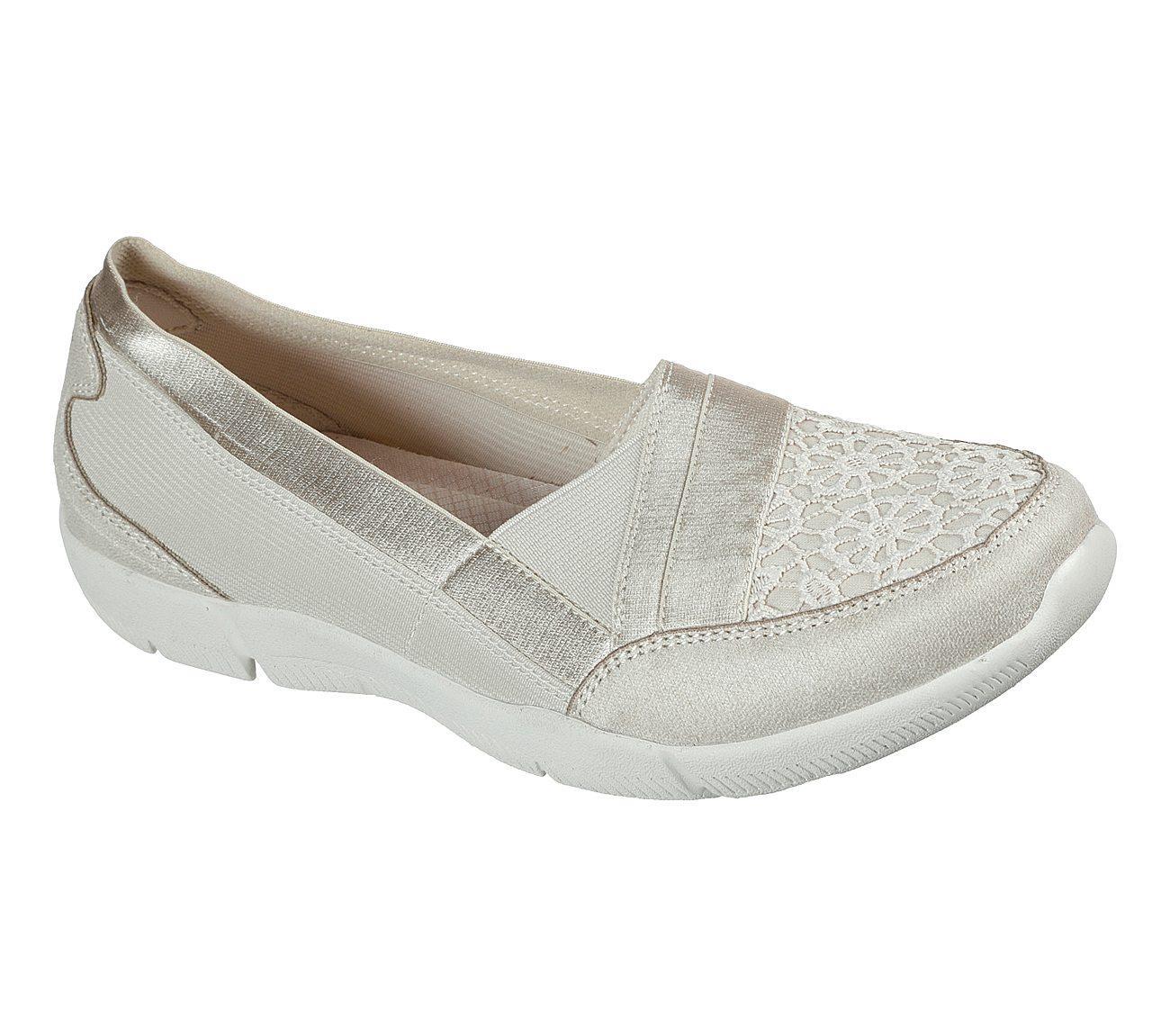 Skechers S Wide Fit Be Lux Winding Down 100194 Shoes in Natural | Lyst