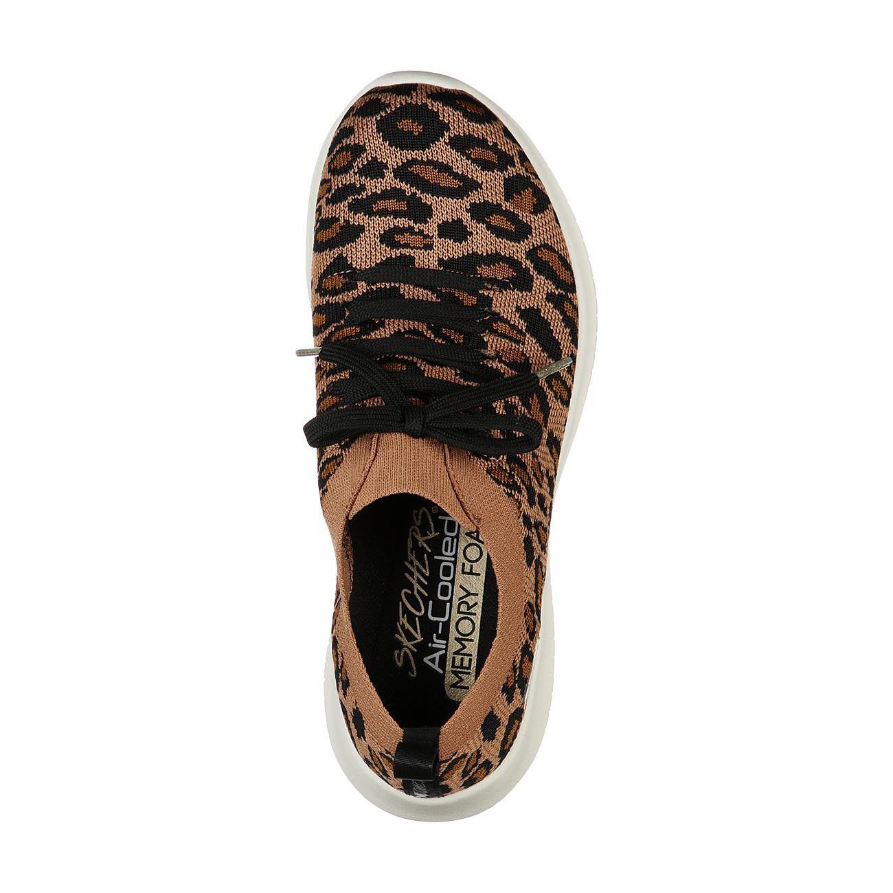 Skechers S Wide Fit Safari Tour Leopard Memory Foam Shoes in Brown - Lyst