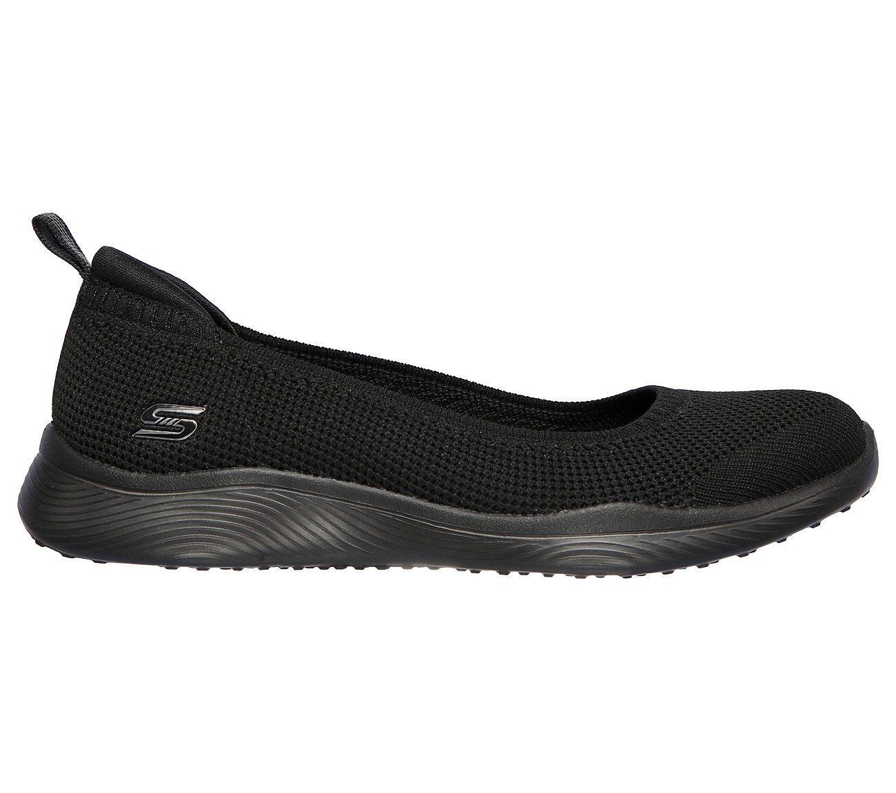 Skechers S Wide Fit Microburst 104134 Walking Slip On Shoes in Black | Lyst