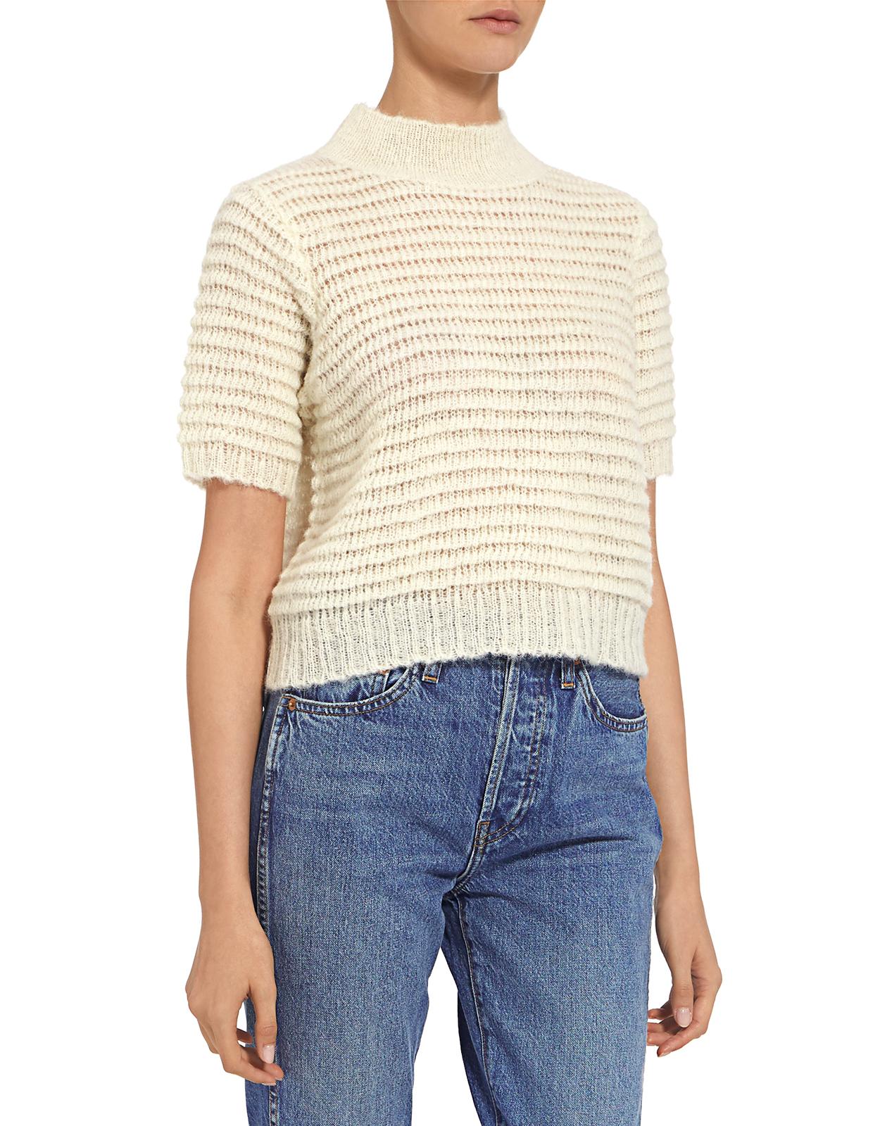 Rachel Comey Synthetic Alpaca-blend Short Sleeve Cropped Sweater in ...