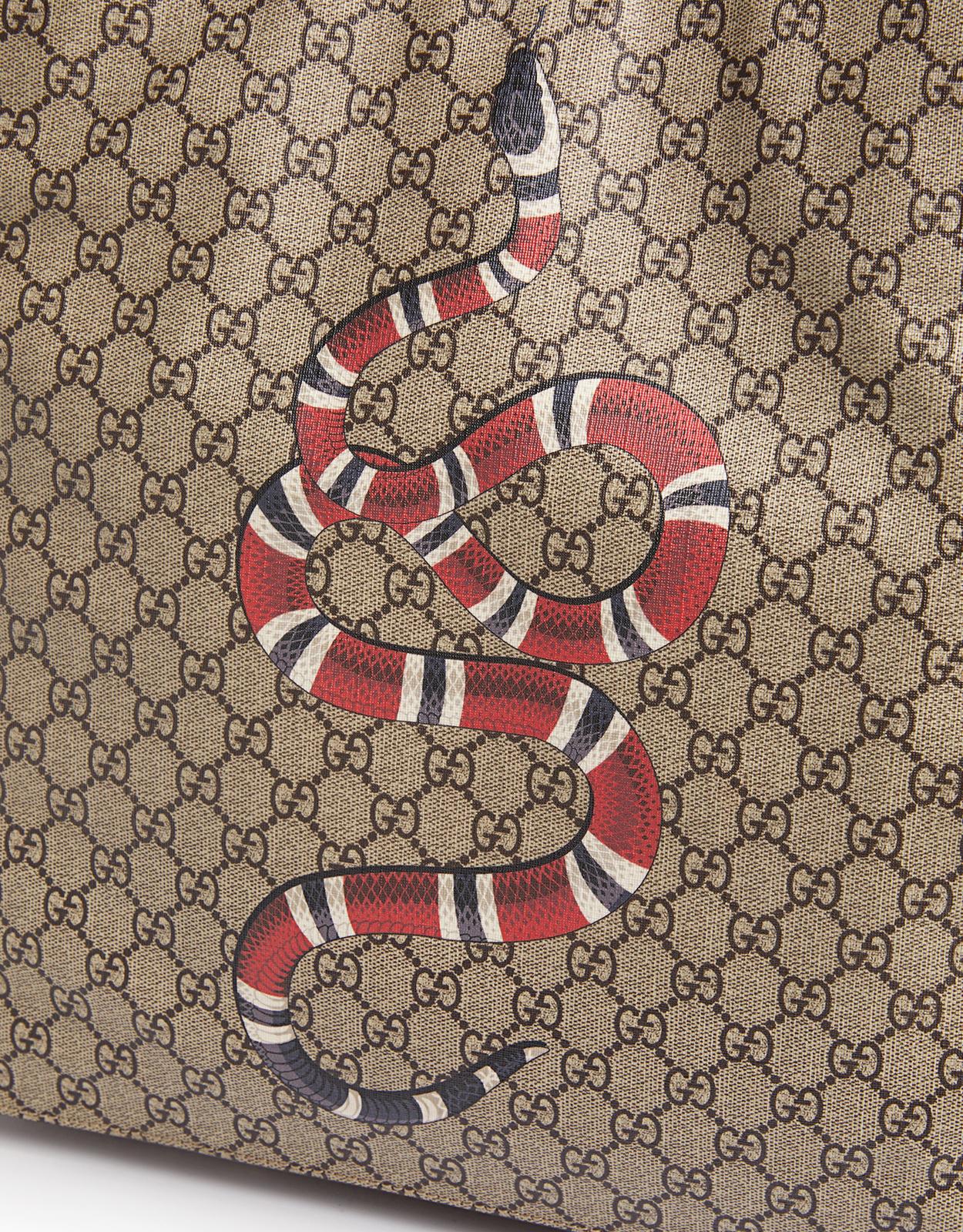 kingsnake print soft gg supreme tote