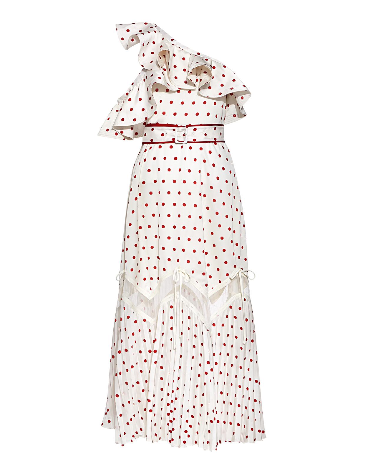 polka dot satin robe