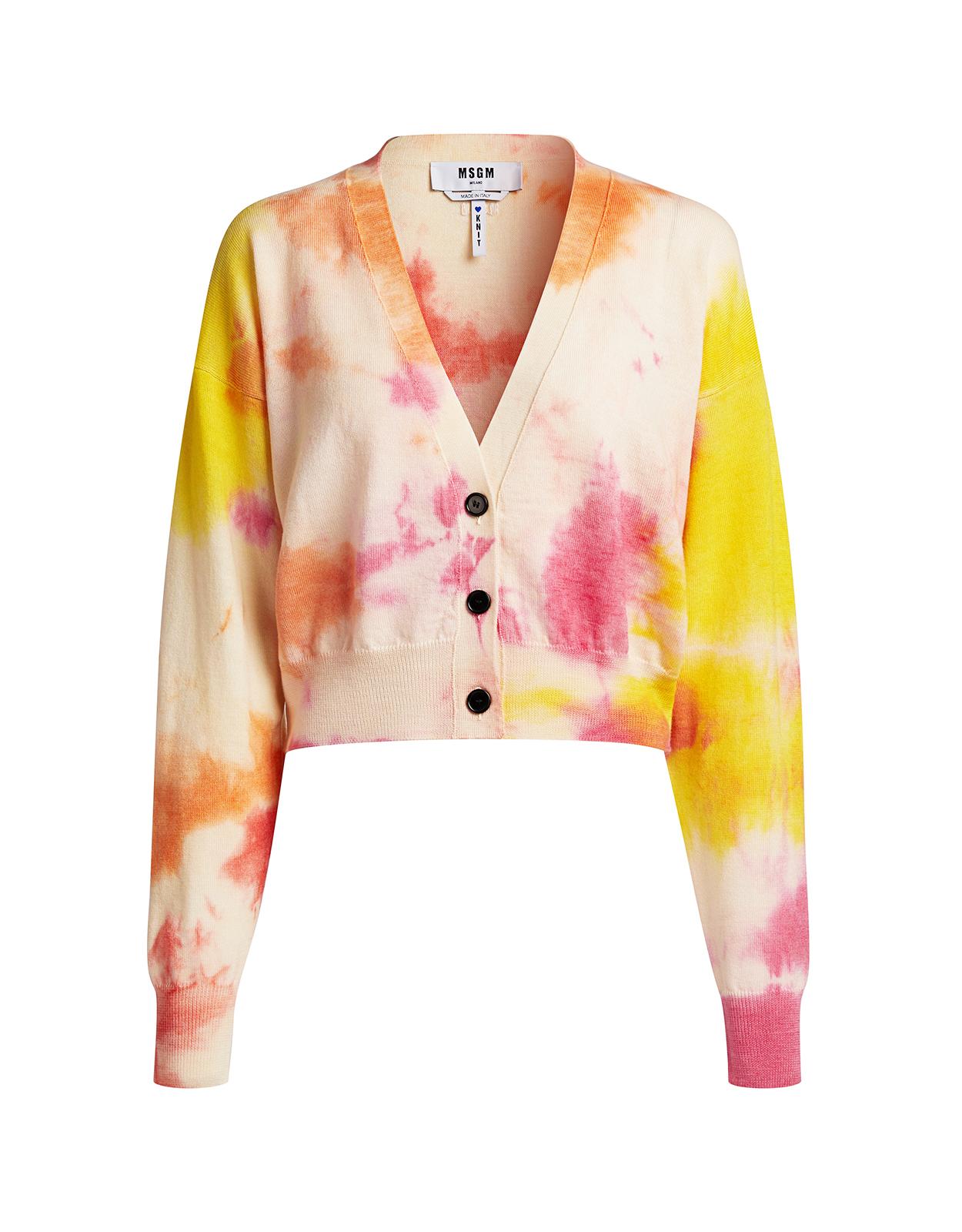 tie dye cropped cardigan