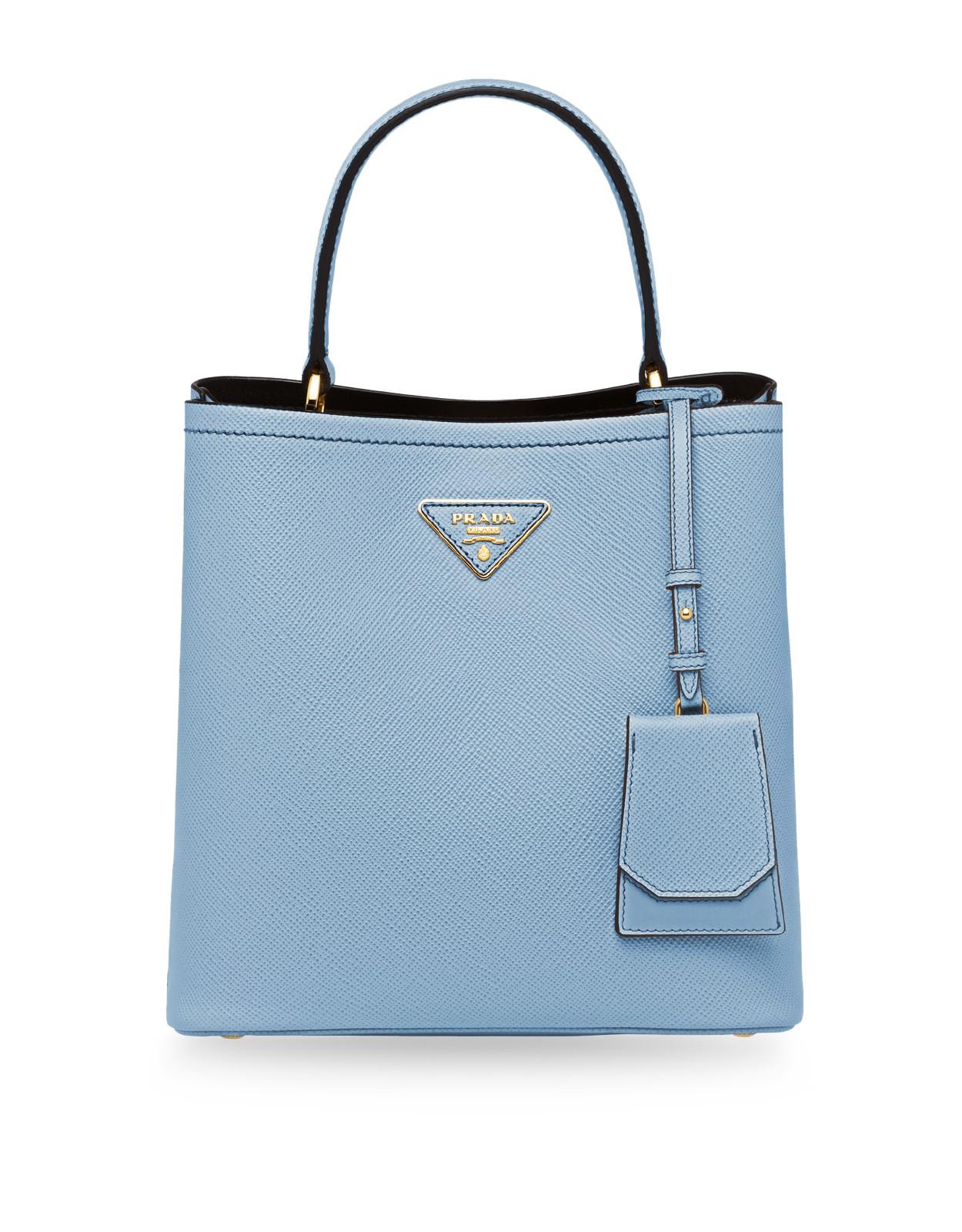 Prada Medium Saffiano Leather Panier Bag in Blue Lyst