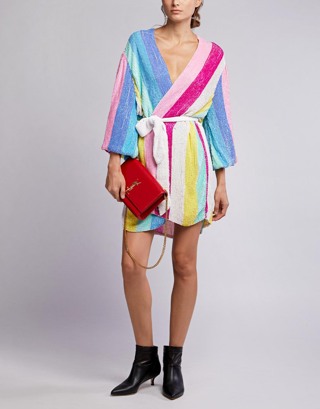 retrofete gabrielle robe dress unicorn stripes