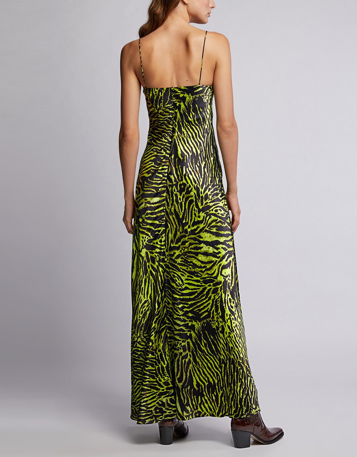 tiger print silk robe