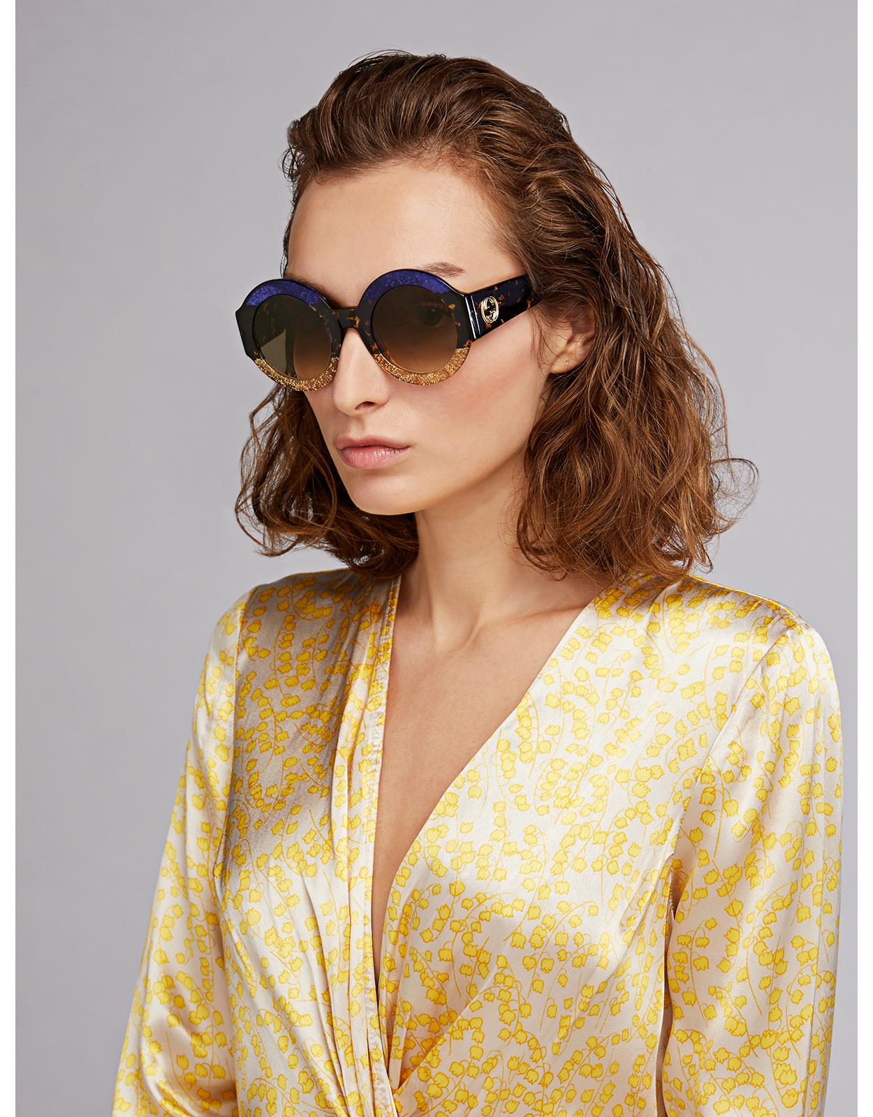 gucci glitter square sunglasses
