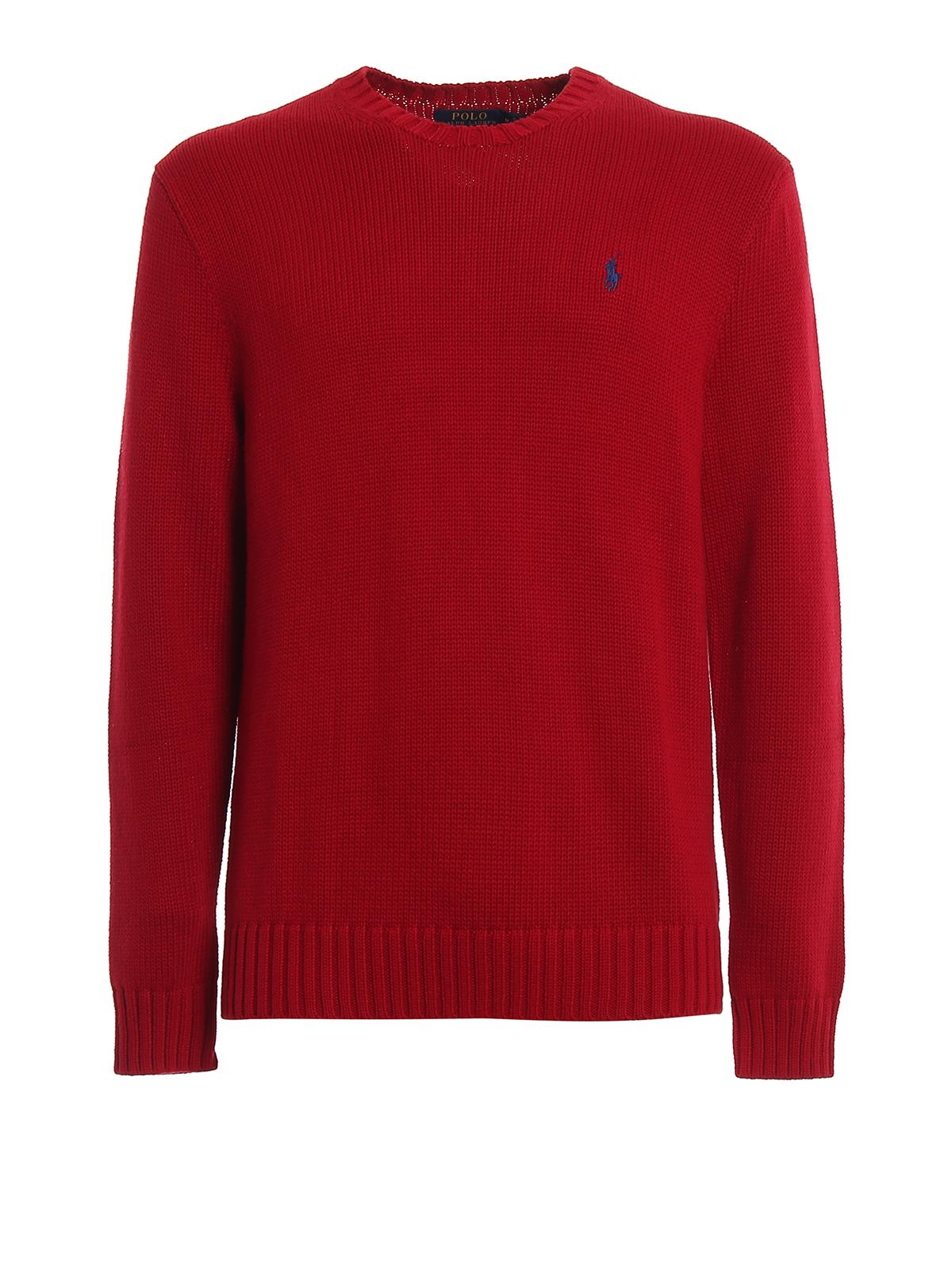 Polo Ralph Lauren Red Cotton Sweater for Men - Lyst
