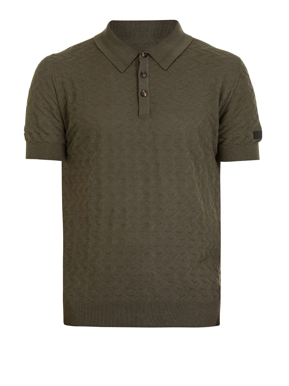 Rrd Cotton Army Green Knitted Polo Shirt for Men - Lyst