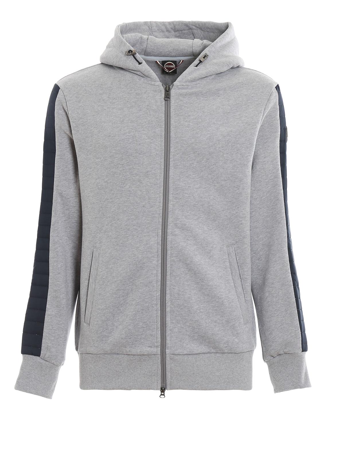 Colmar Fleece Padded Quilted Inserts Hoodie in Grey (Gray) for Men Lyst