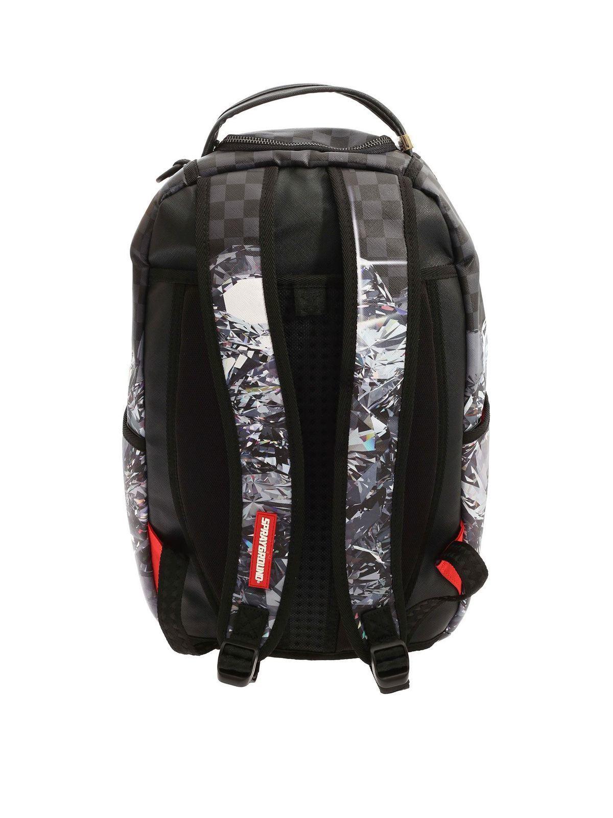 Sprayground Synthetic Too Many Carats Backpack In Black And Grey for