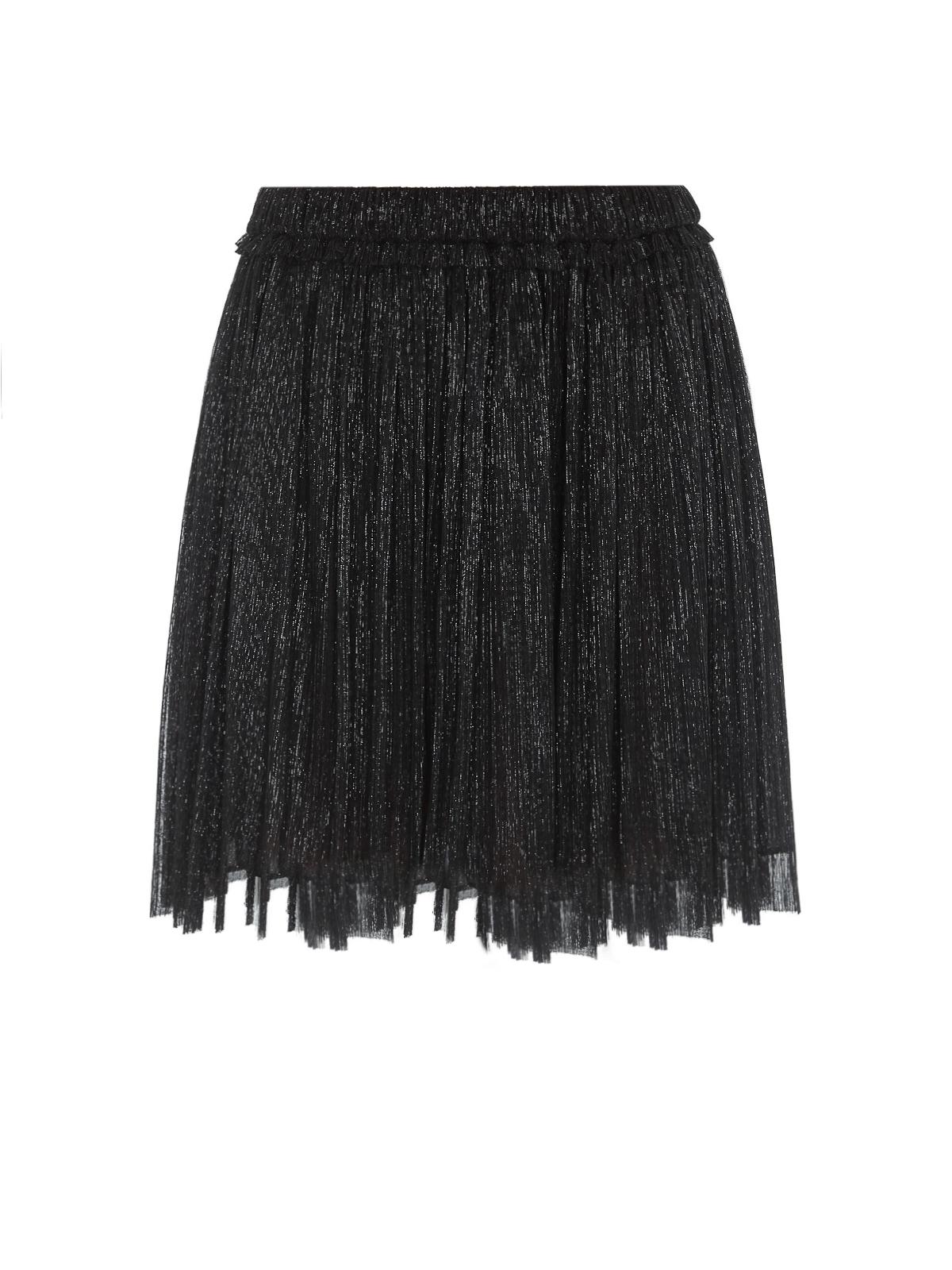 Étoile Isabel Marant Benedicte Metallic Pleated Mini Skirt in Black ...