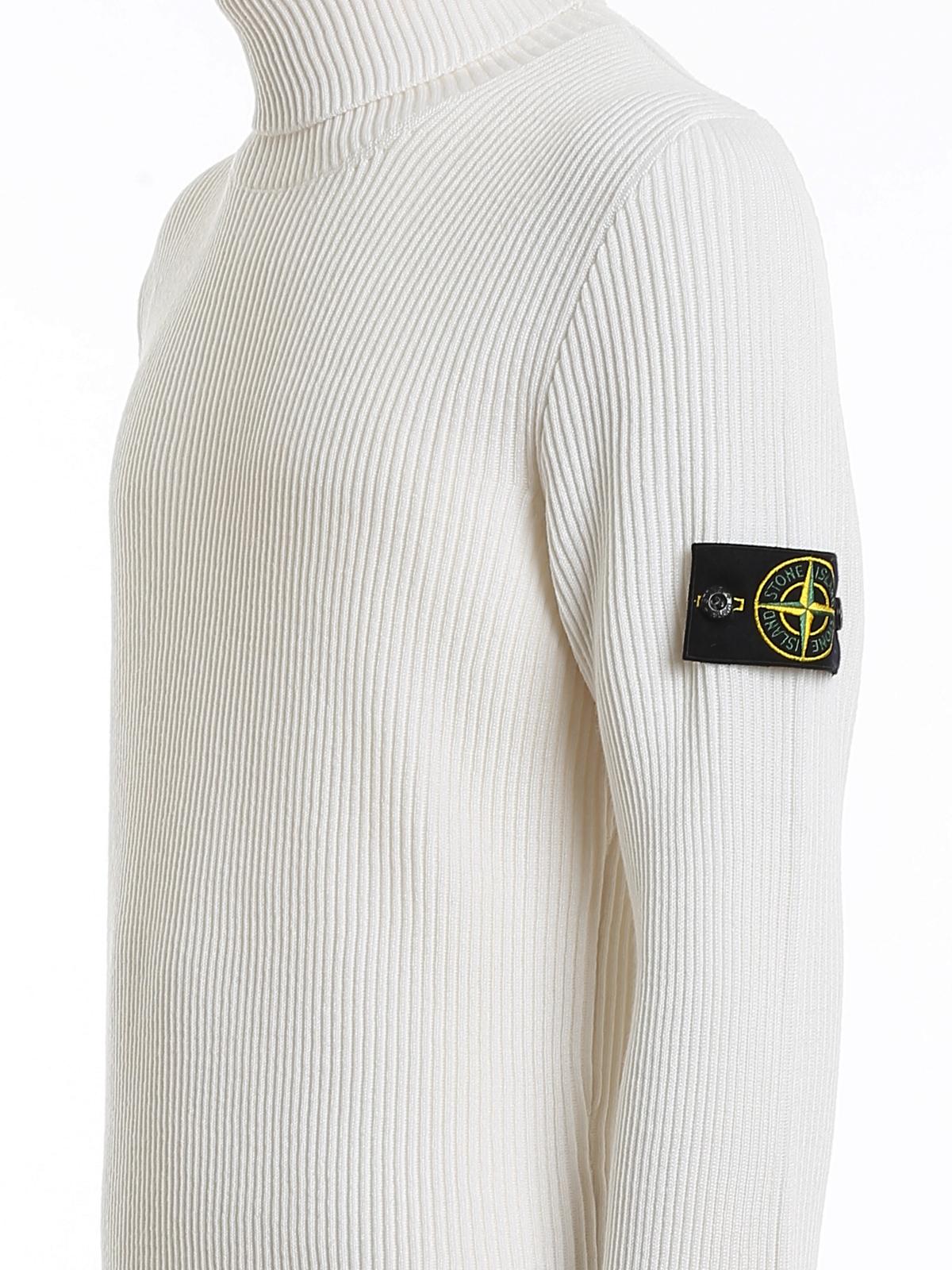 stone island white turtleneck