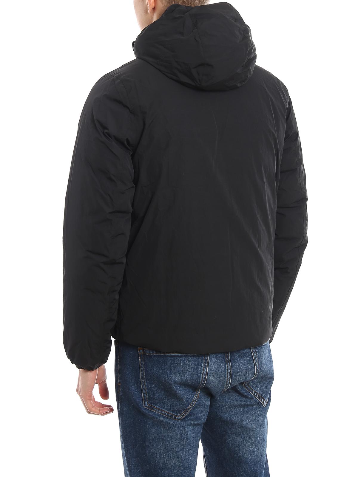 K-Way Synthetic Jacques Thermo Wax Double Puffer Jacket in Black for ...