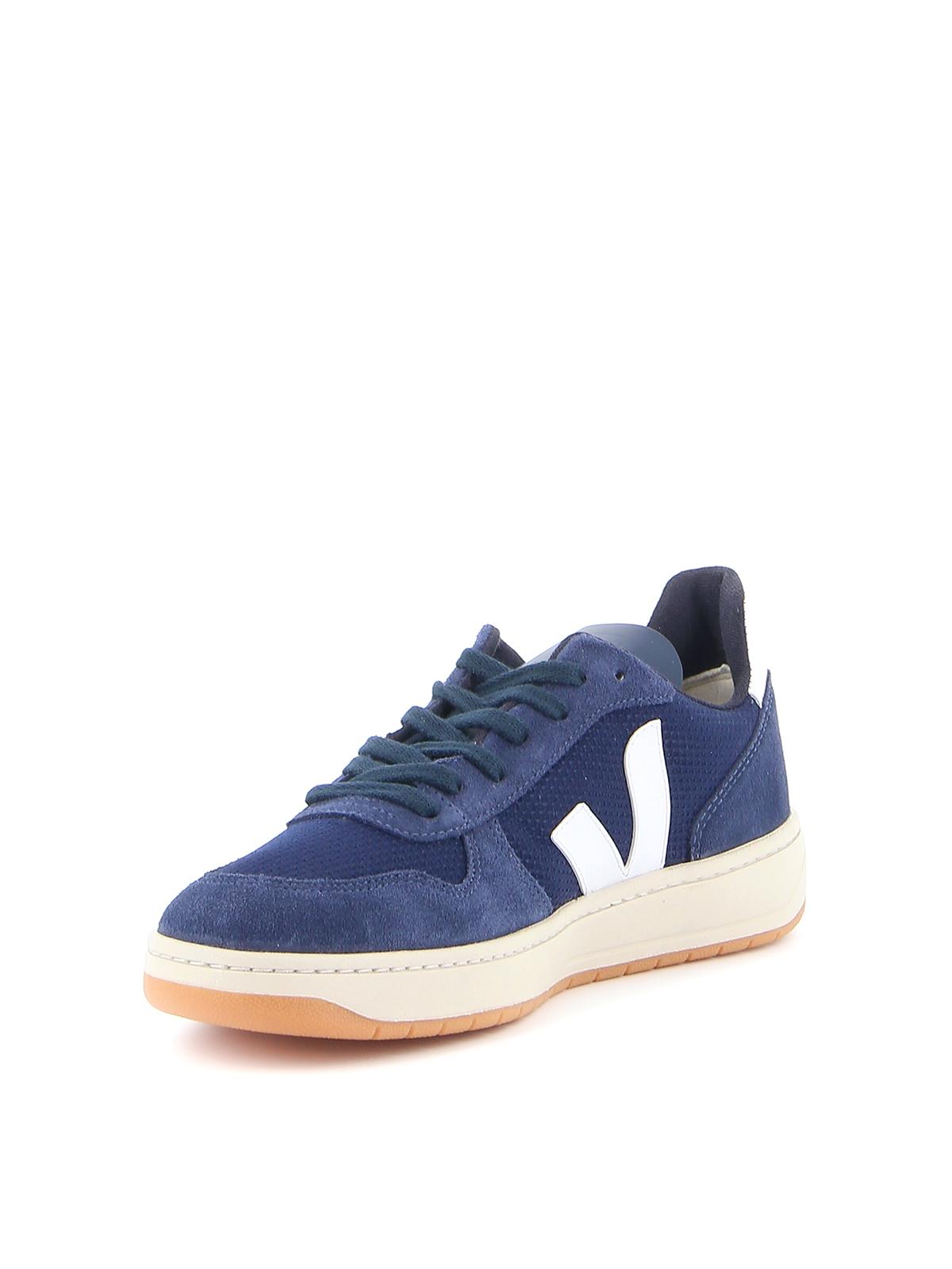 Vejas Suede Panelled Sneakers in Blue for Men - Lyst