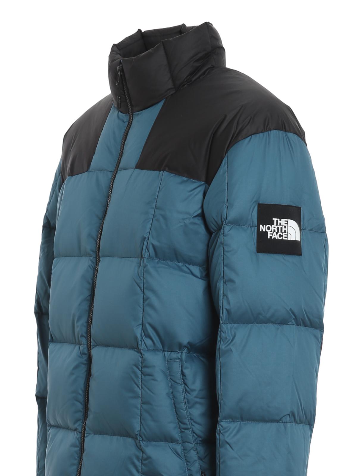 North face puffer jacket black and blue Clearance