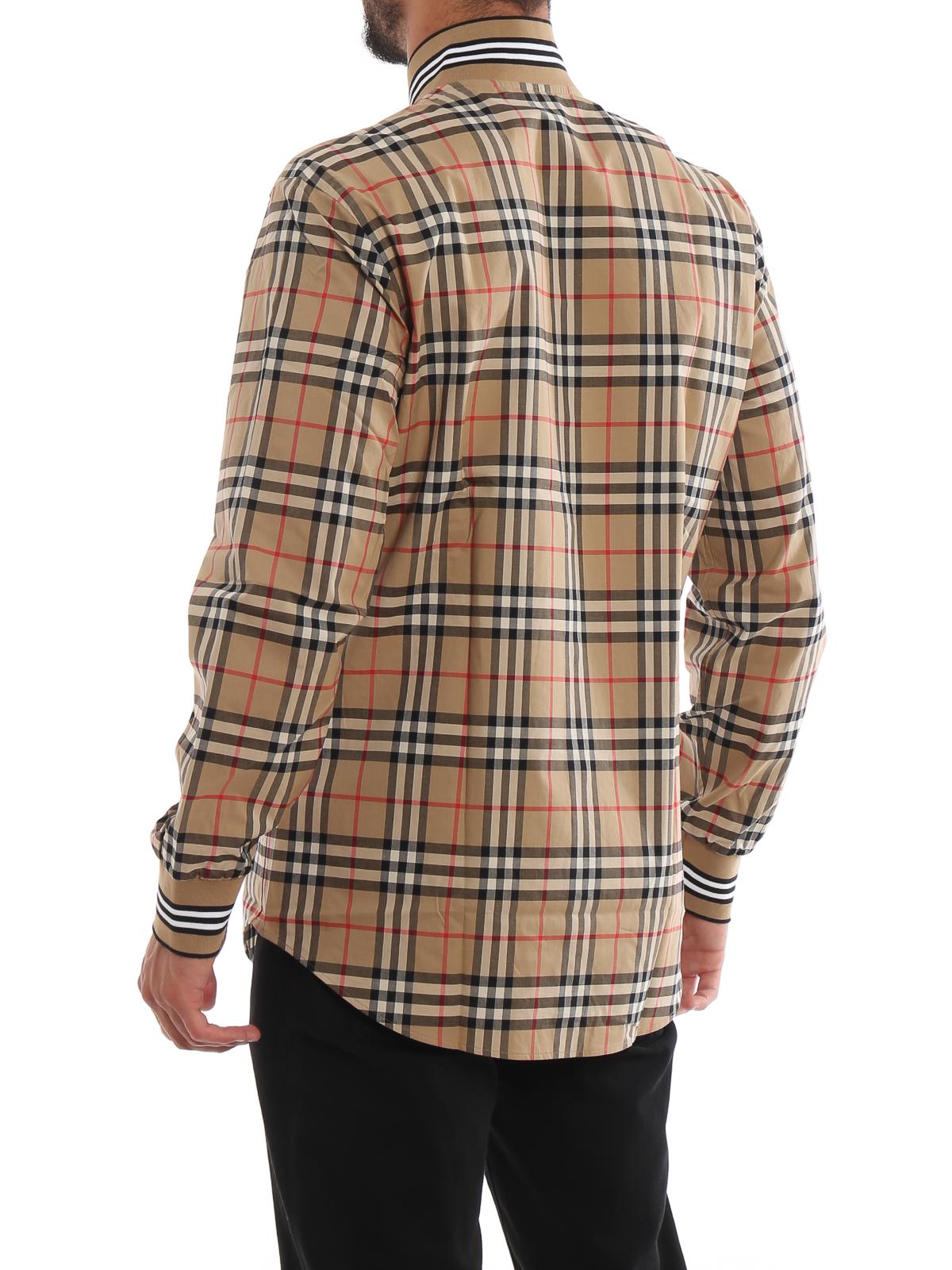 beige burberry shirt