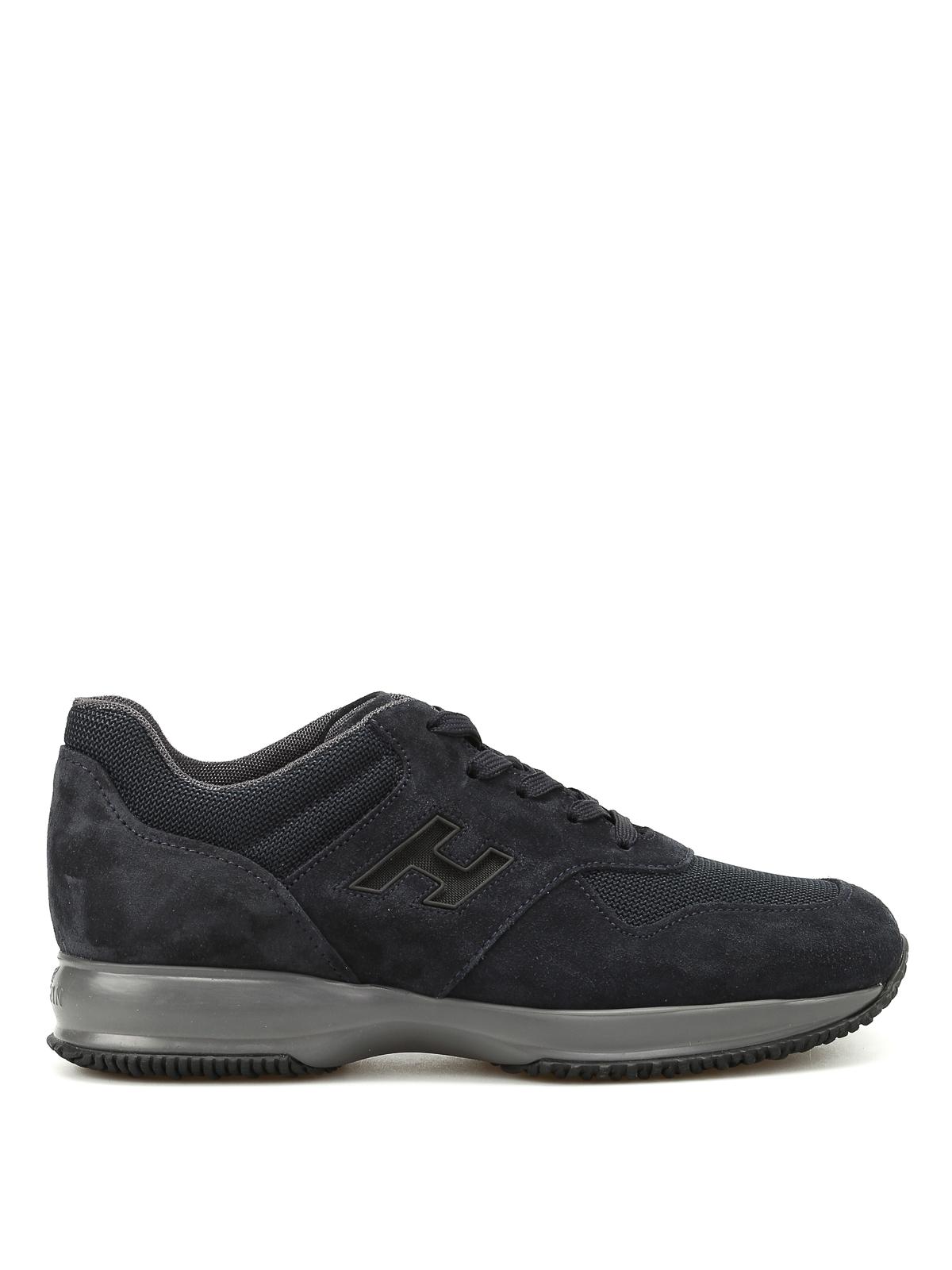 Hogan Interactive Suede And Mesh Sneakers in Dark Blue (Blue) for Men ...