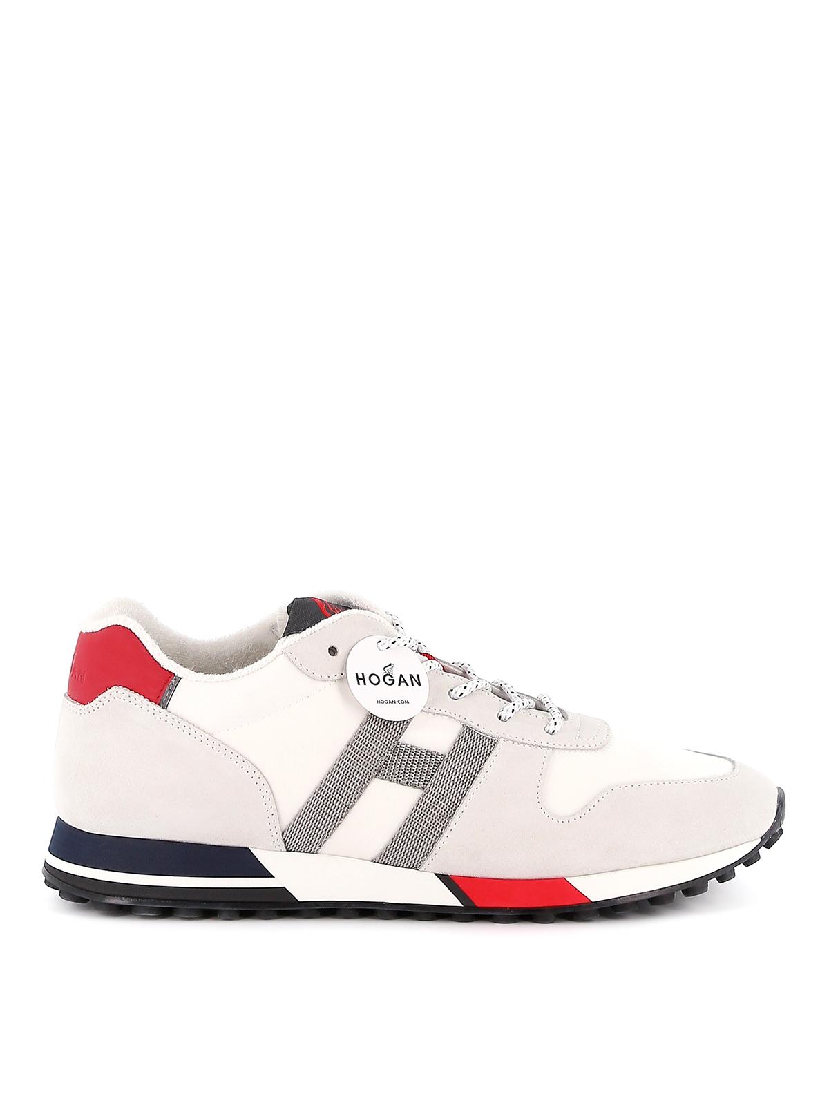 Hogan Suede H383 Retro Running Sneakers in White for Men - Lyst