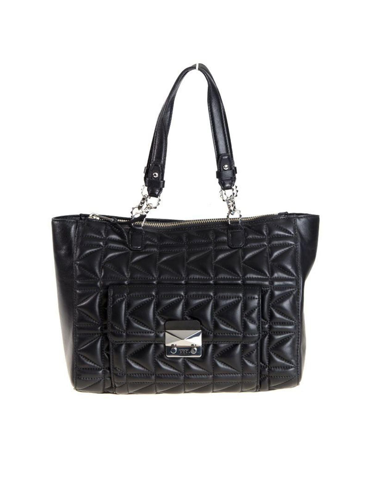 Karl Lagerfeld Leather Bag in Black - Lyst