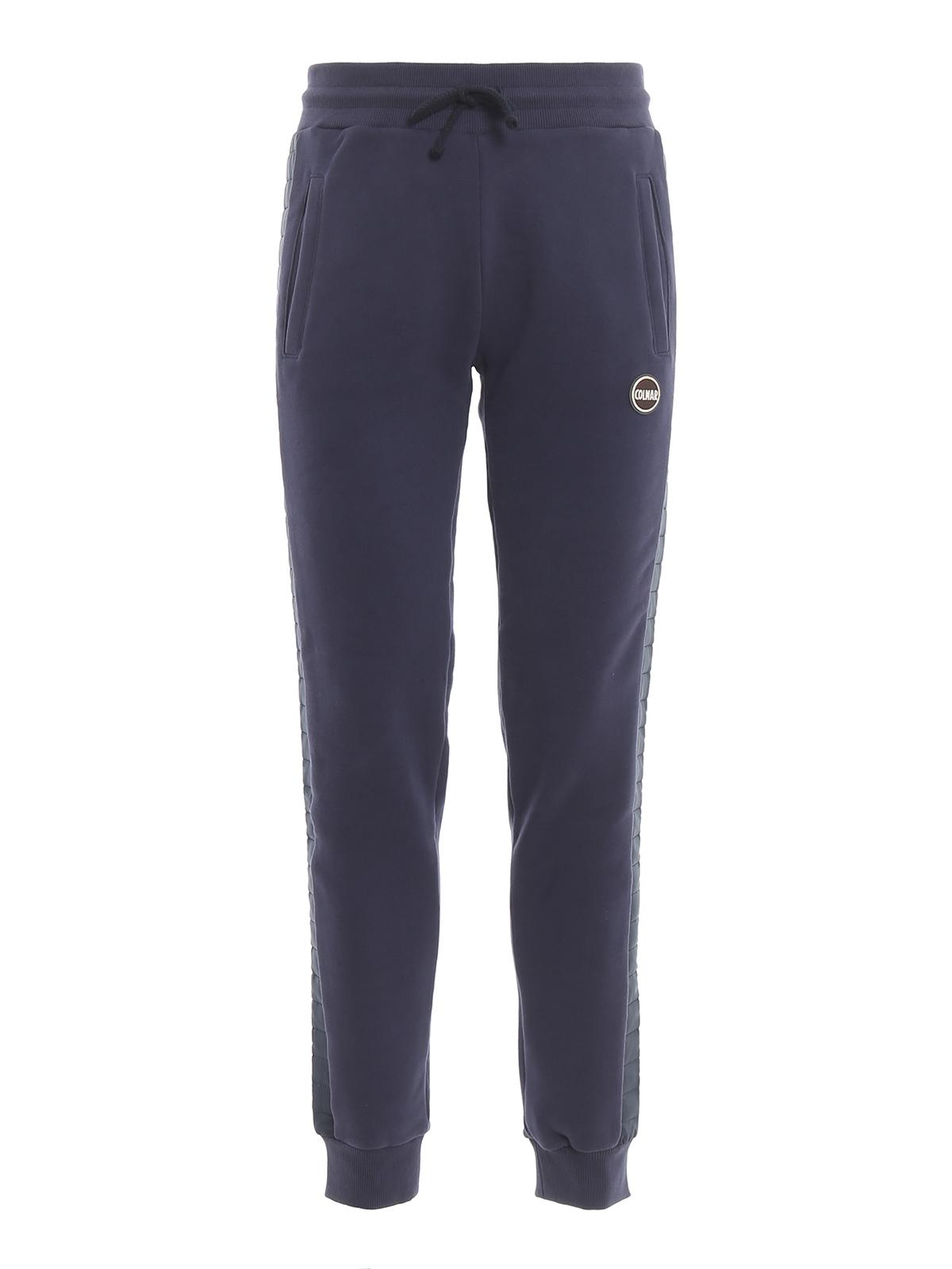 Colmar Cotton jogging Pants With Padded Inserts in Blue for Men - Lyst
