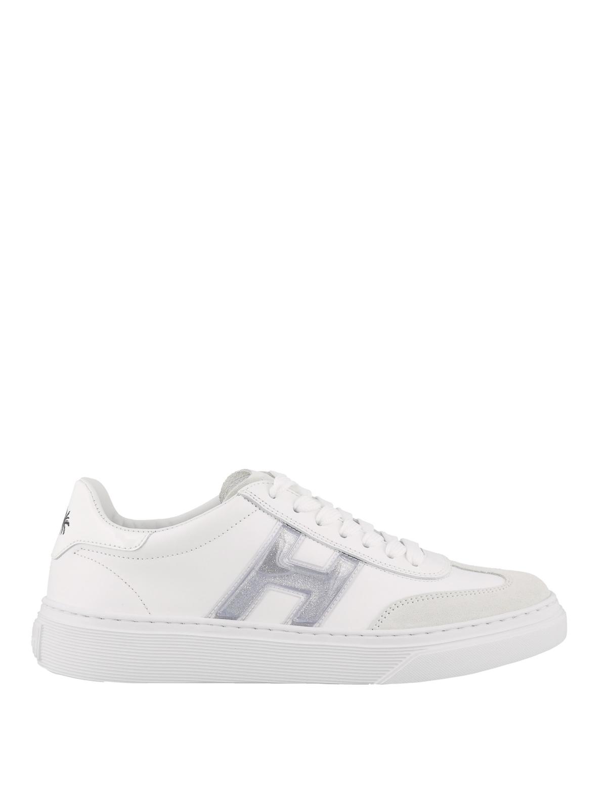 Hogan H365 Leather And Suede Low Top Sneakers in White - Lyst