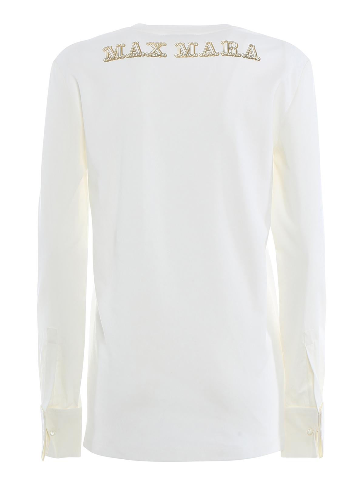 Max Mara Cotton Simeone T-shirt in White - Lyst