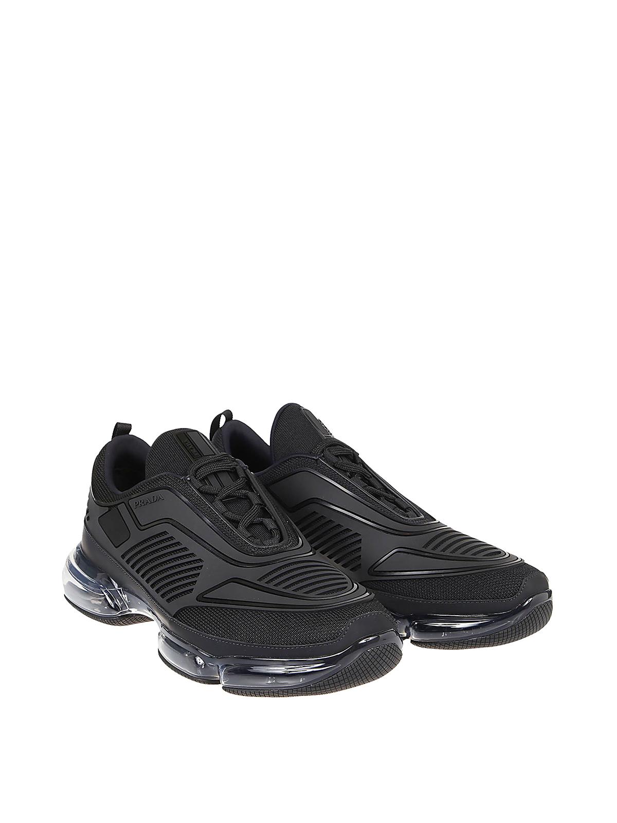 Prada Rubber Cloudbust Air Sneakers in Black for Men - Lyst